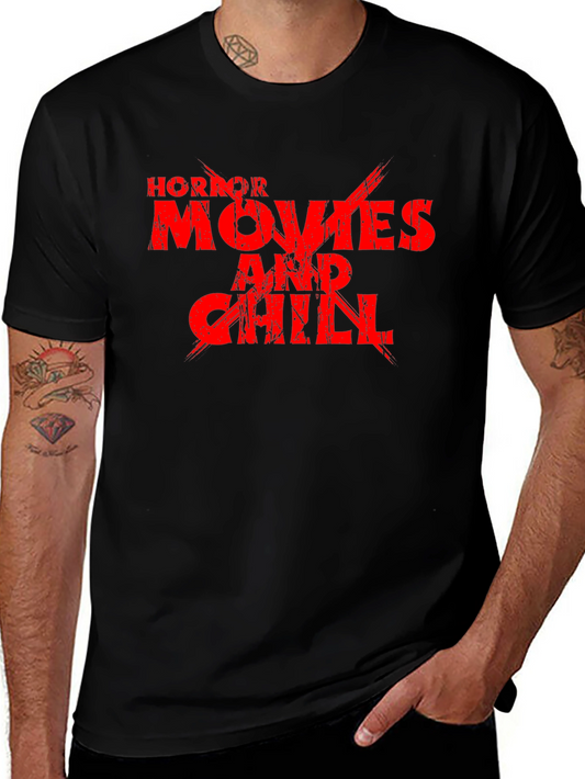 Horror Movies and Chill Black T-Shirt