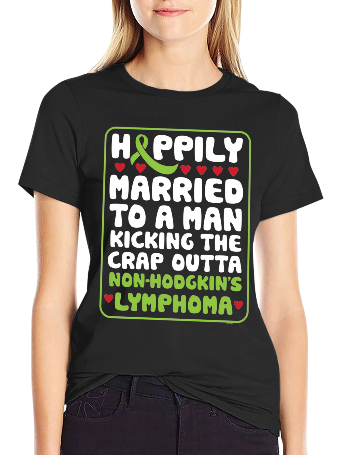 Happily Married Lymphoma Awareness T-Shirt
