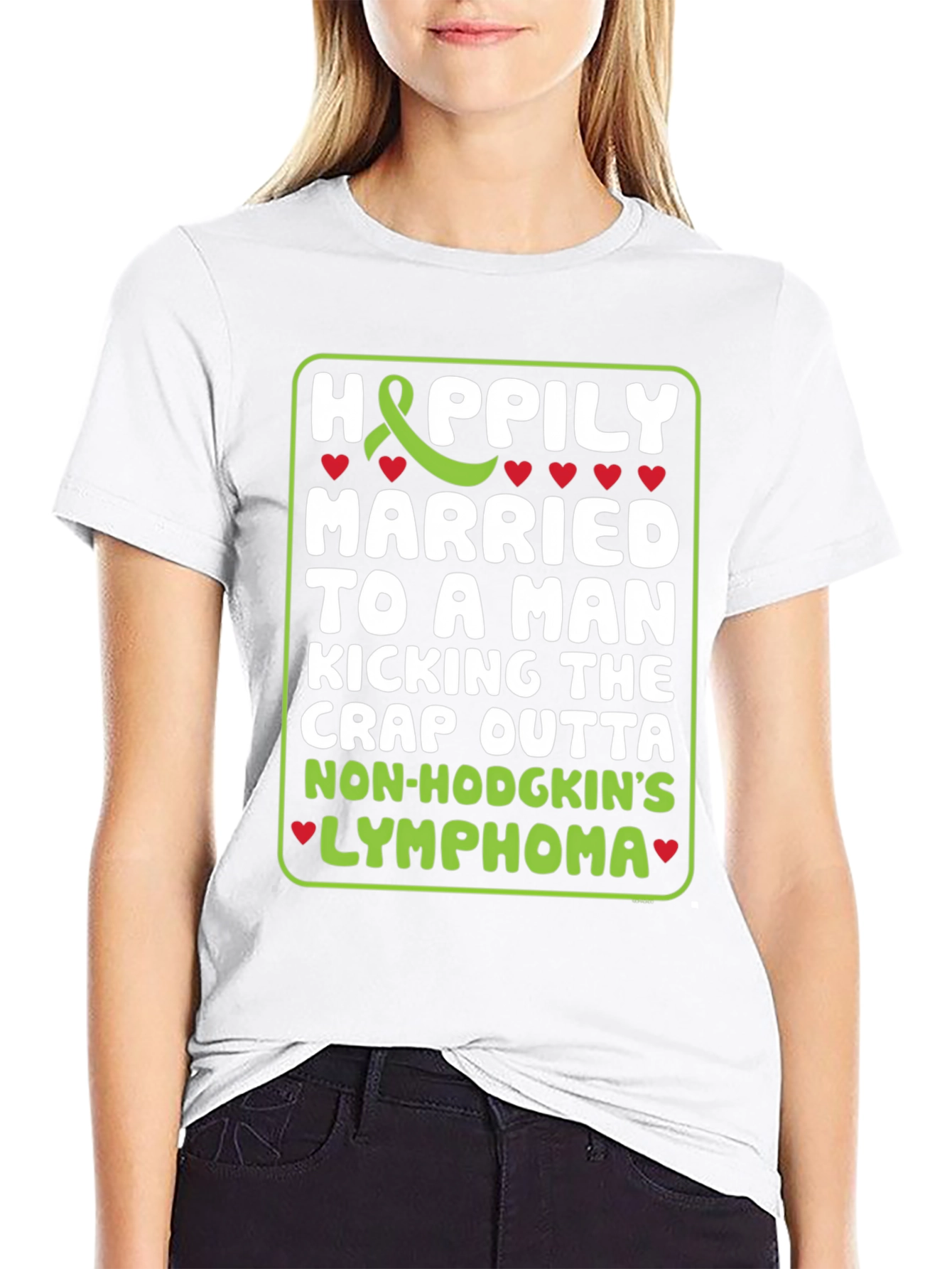 Happily Married Lymphoma Awareness T-Shirt
