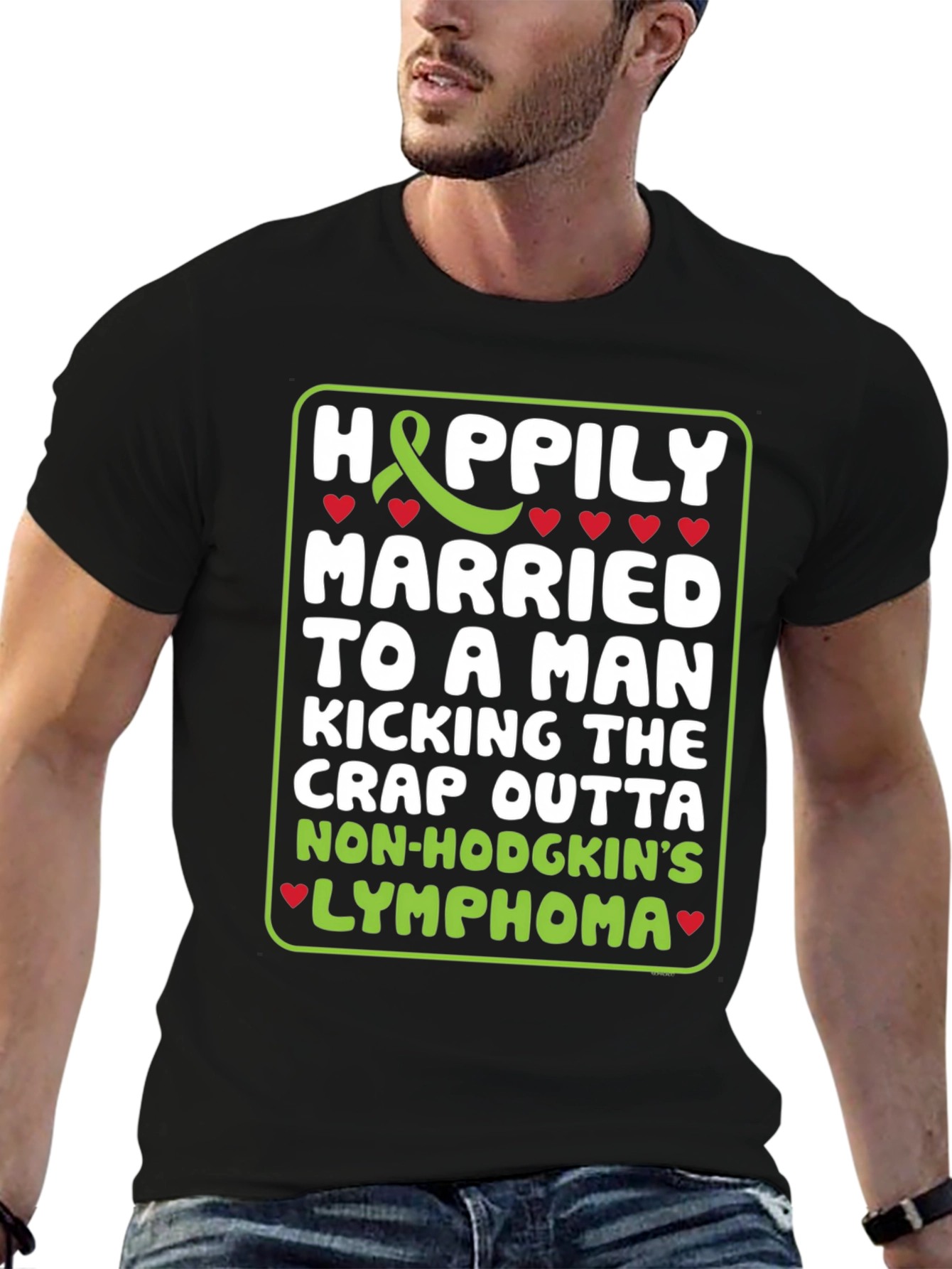 Happily Married Lymphoma Awareness T-Shirt