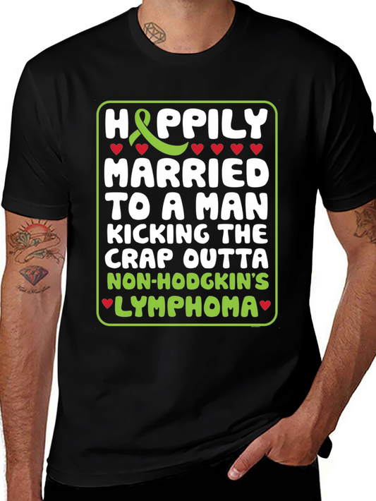 Happily Married Lymphoma Awareness T-Shirt