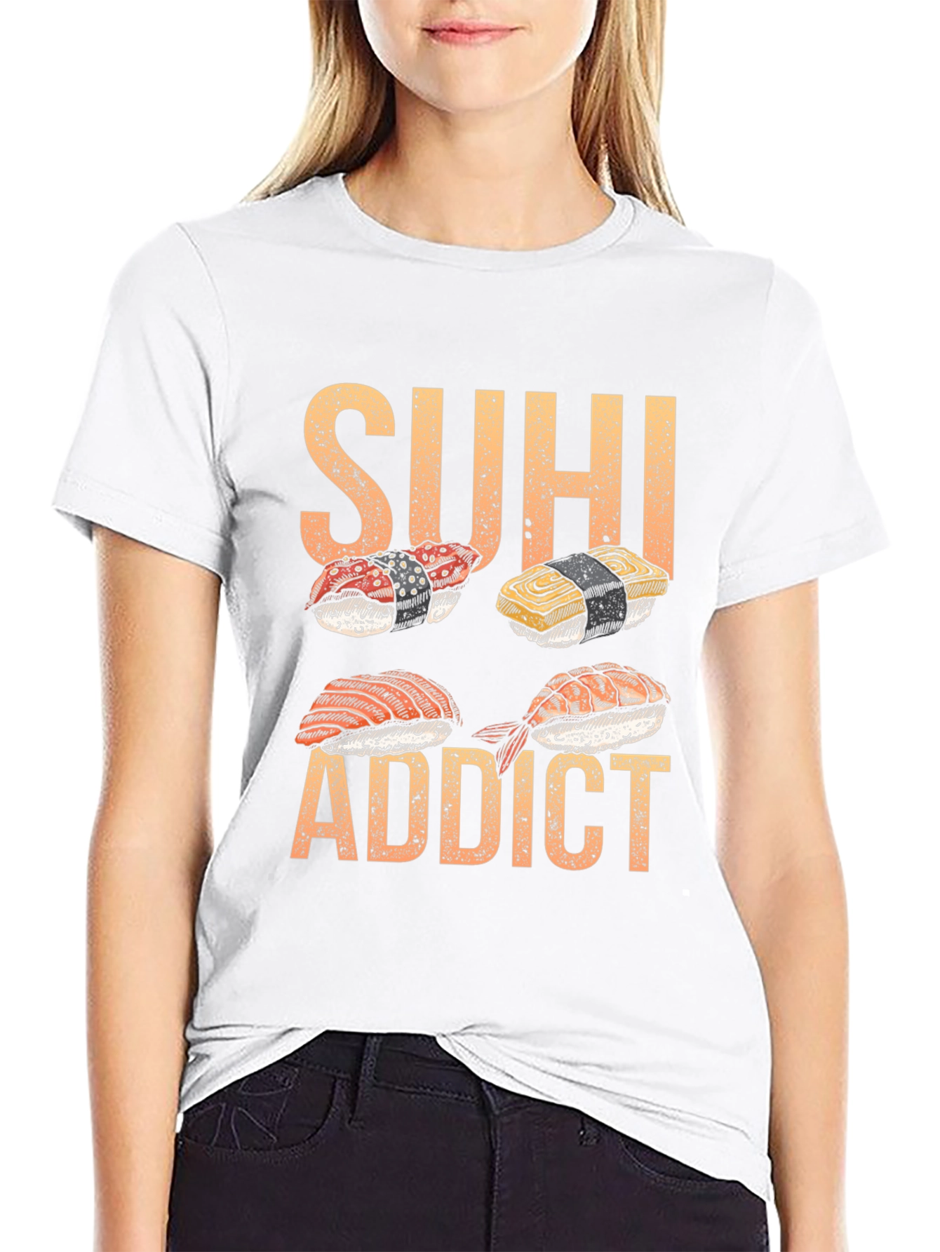 Sushi Addict T-Shirt - Unique Foodie Design