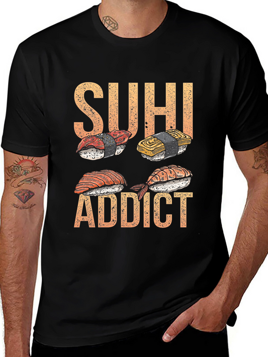 Sushi Addict T-Shirt - Unique Foodie Design