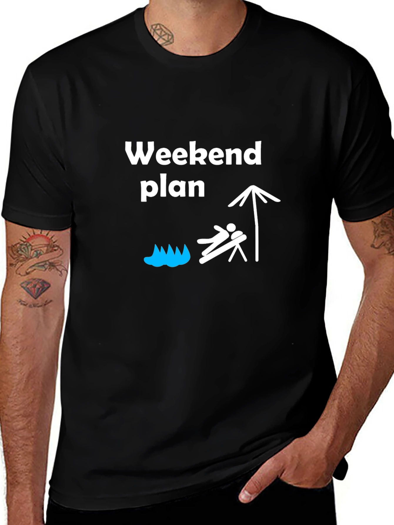 Weekend Plan Graphic T-Shirt