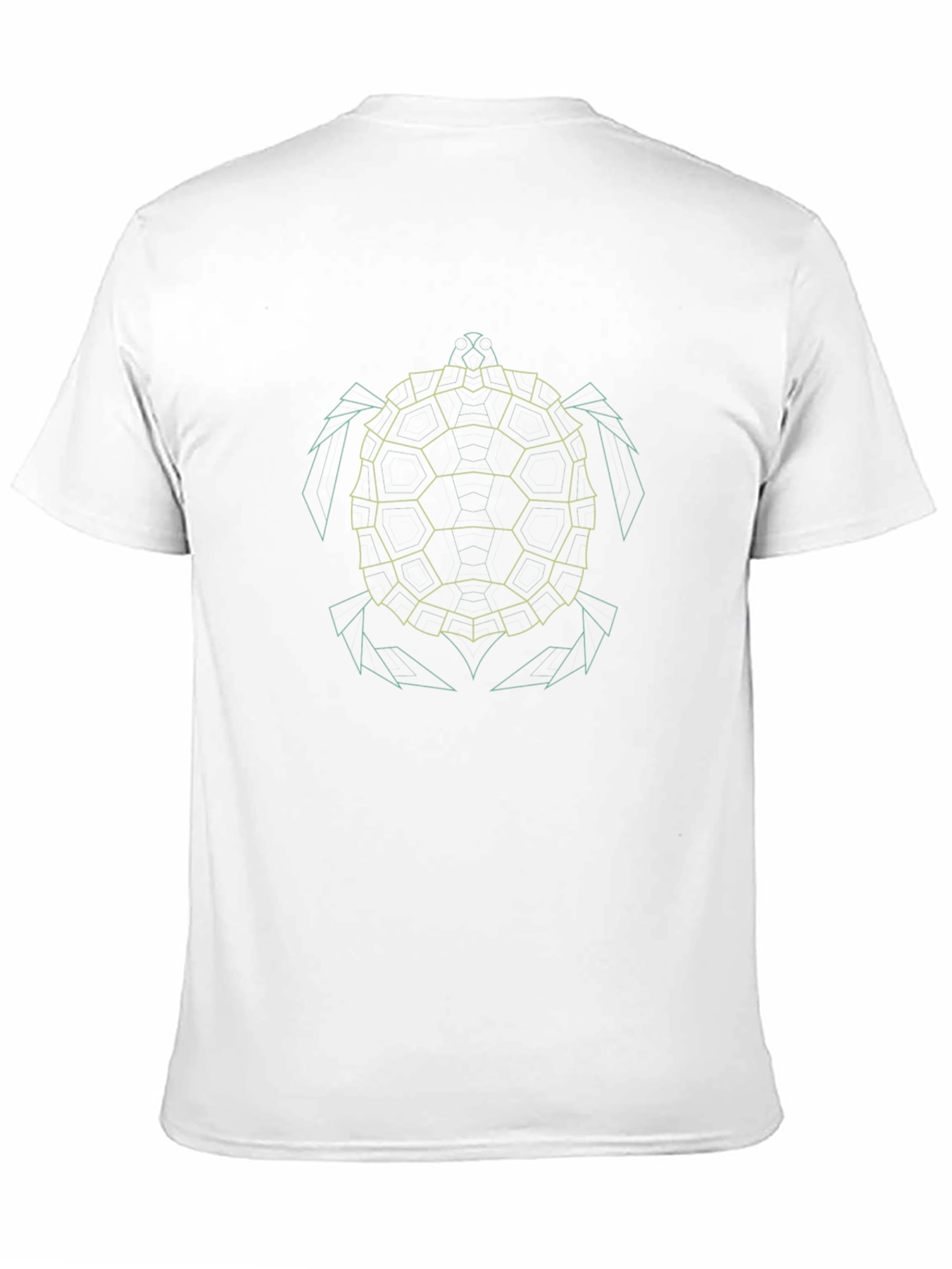 Geometric Turtle Graphic Print Black T-Shirt