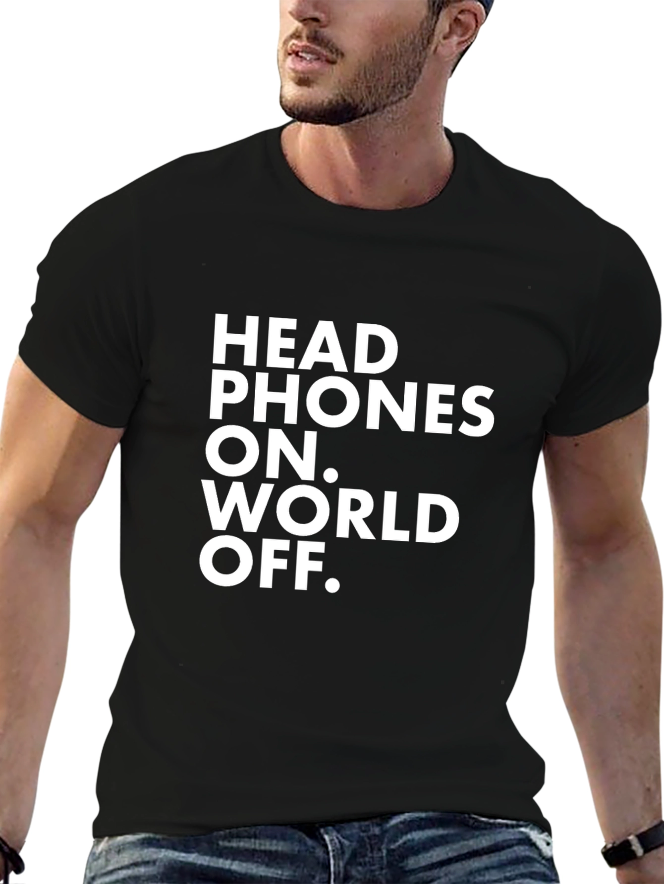 Headphones On. World Off. Graphic Tee