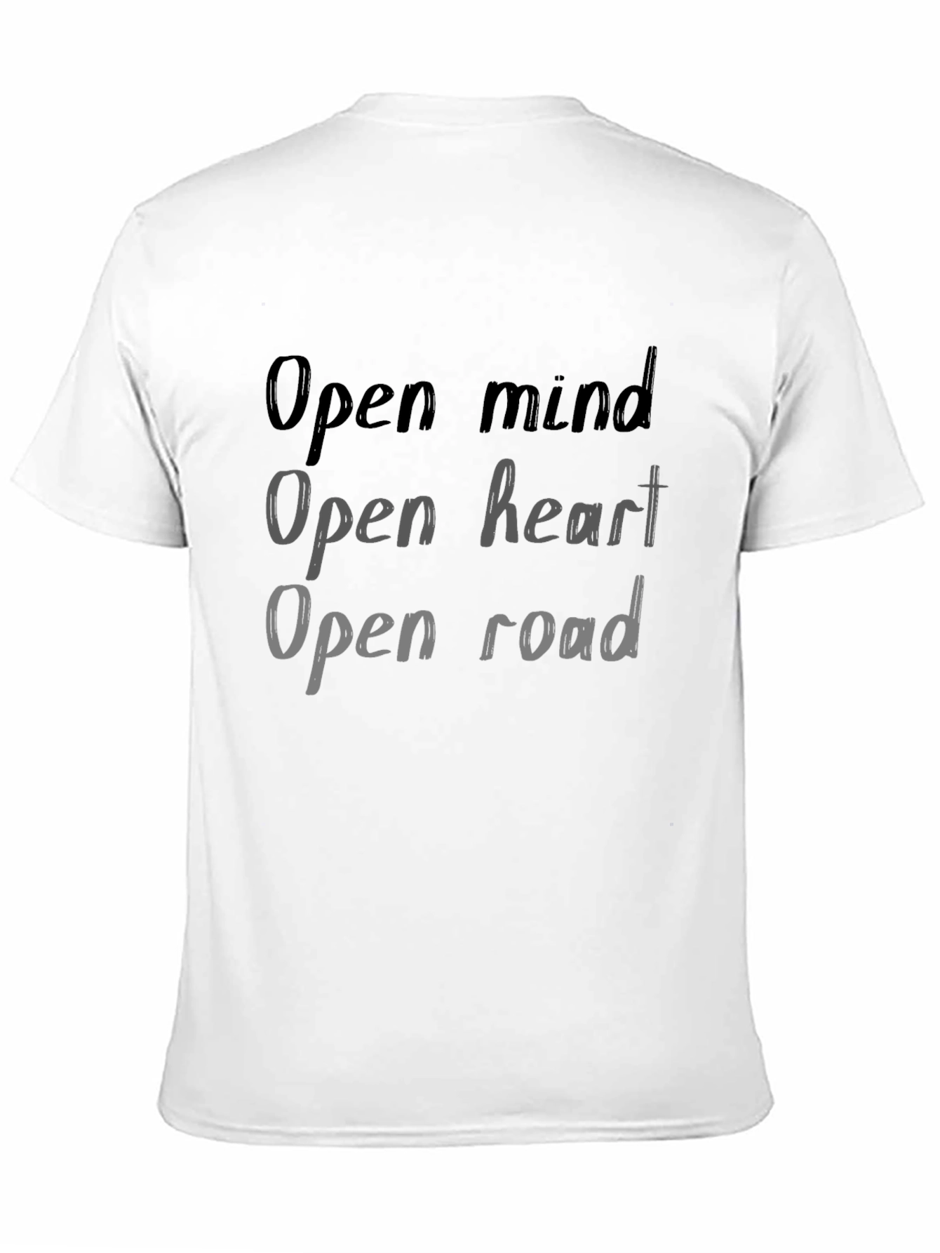 Open Mind Heart Road Graphic Tee - Black T-Shirt