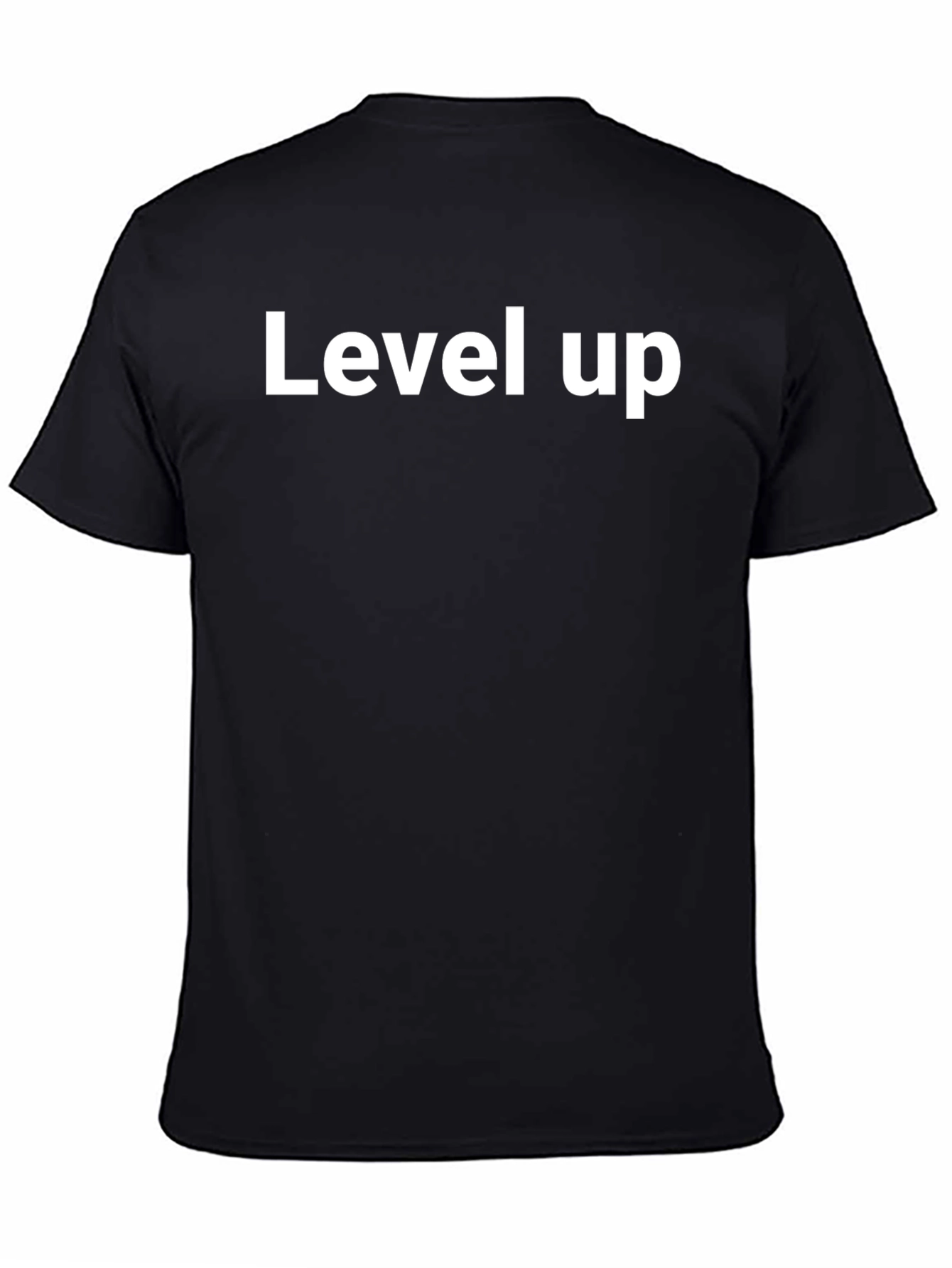 Level Up Graphic Tee - Black Cotton Casual Shirt