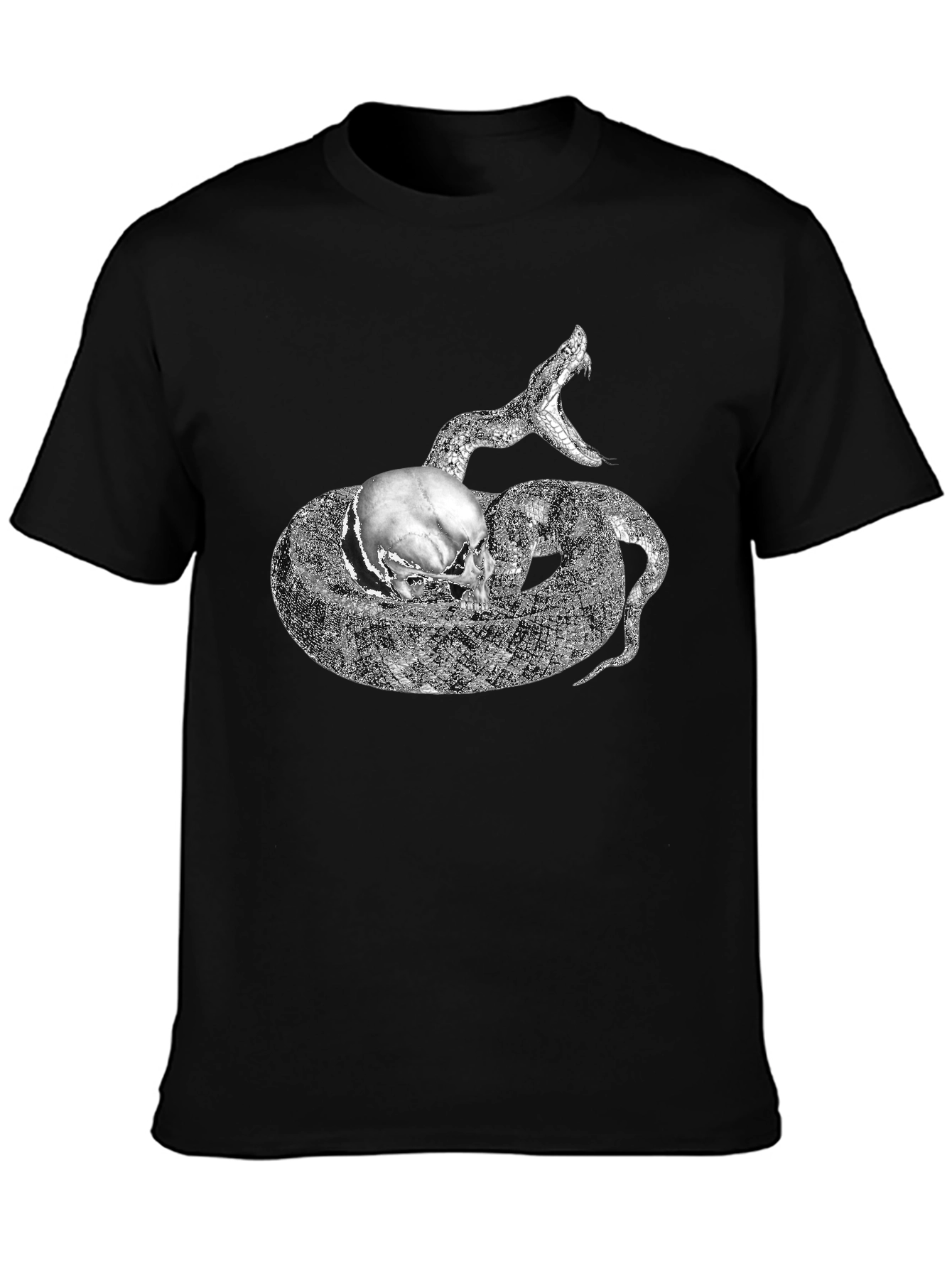 Skull and Snake Graphic Black T-Shirt