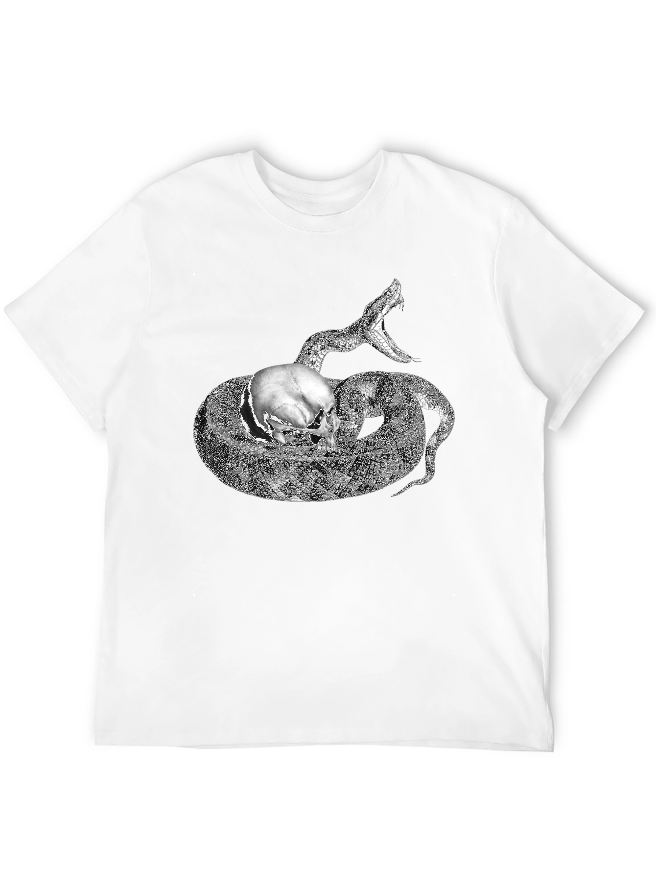 Skull and Snake Graphic Black T-Shirt