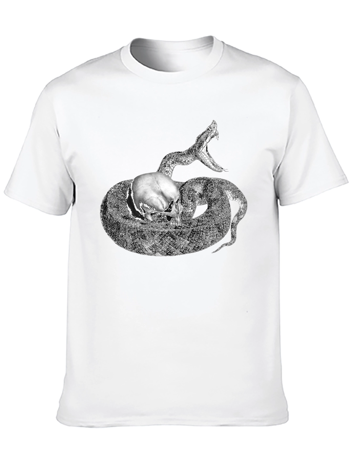 Skull and Snake Graphic Black T-Shirt