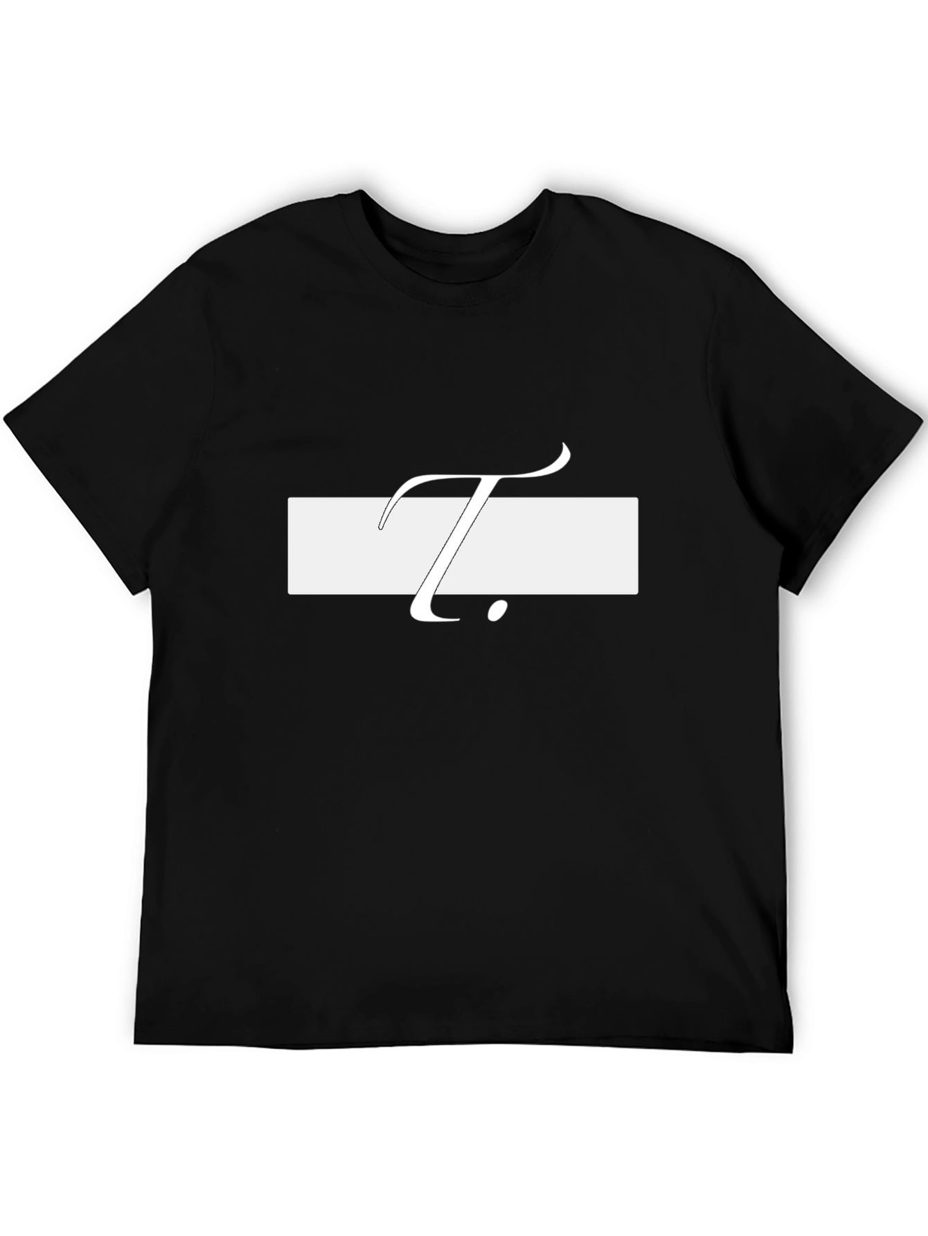 Minimalist Black T-Shirt with White T Design