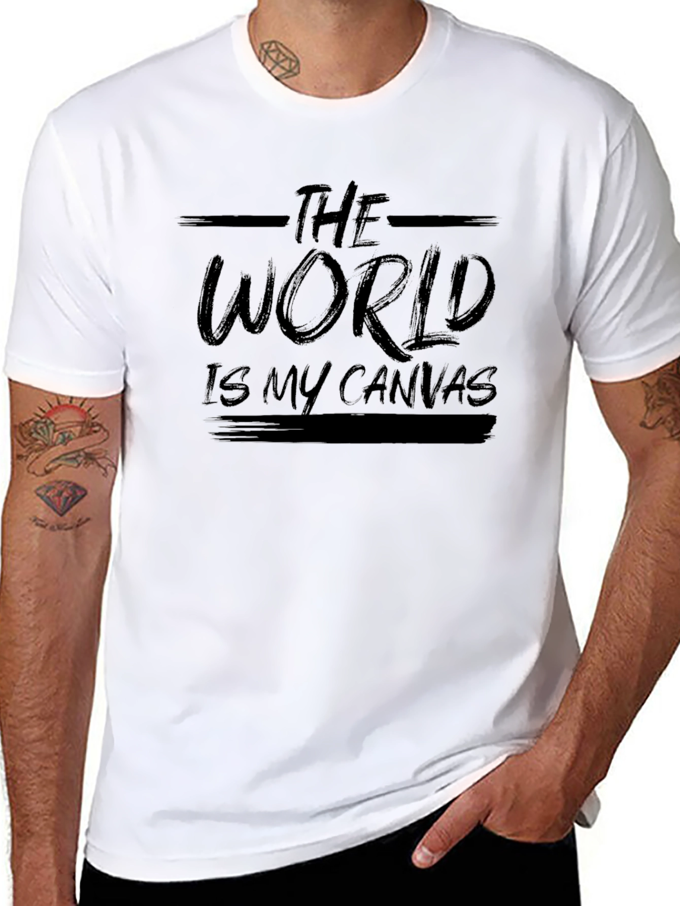 The World is My Canvas Black T-Shirt