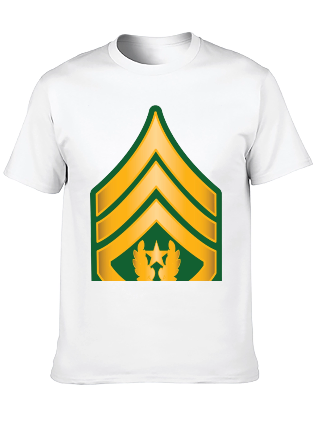Sergeant Rank T-Shirt - Black Cotton Tee