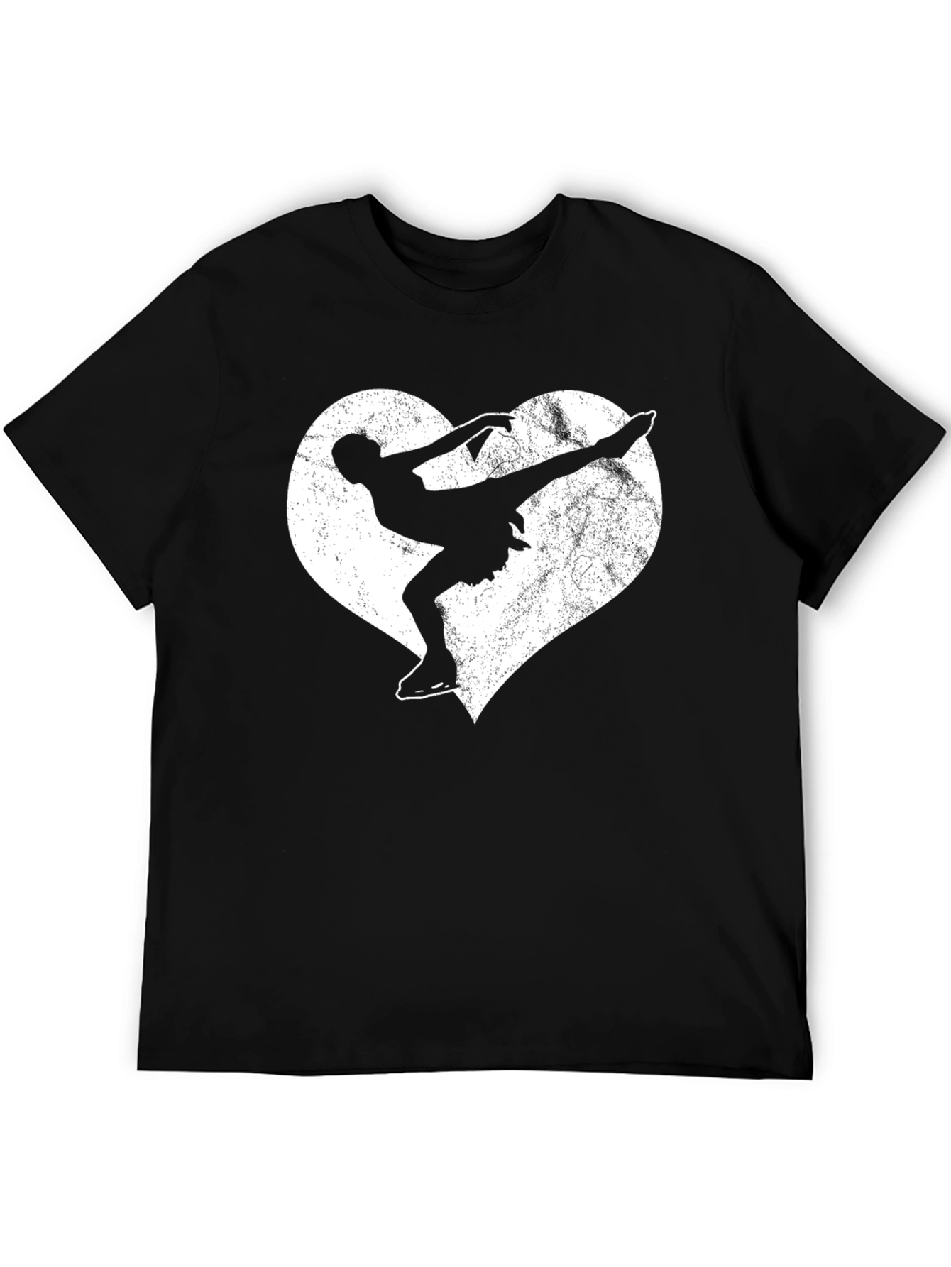 Figure Skating Heart Graphic Tee - Stylish Unisex T-Shirt