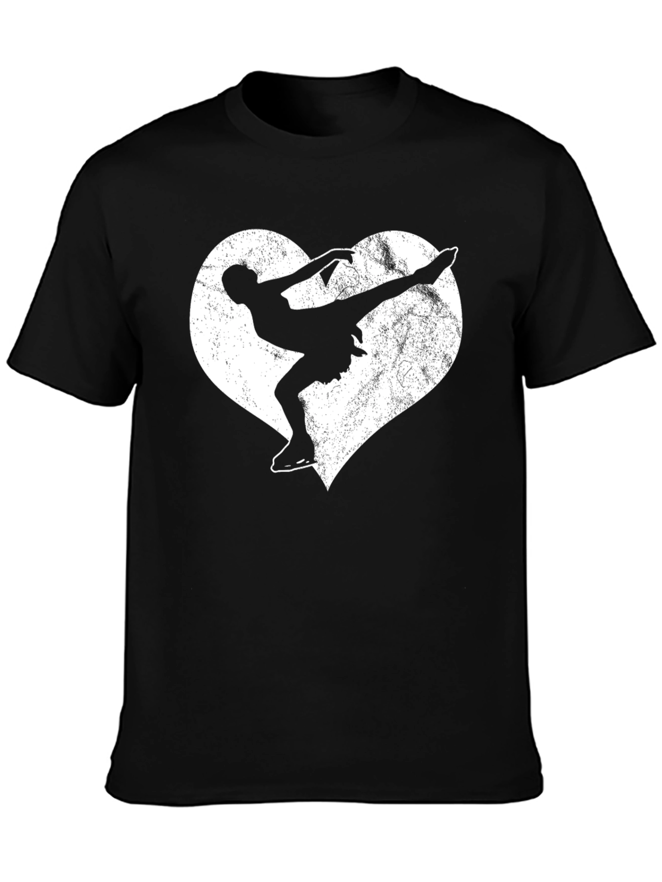 Figure Skating Heart Graphic Tee - Stylish Unisex T-Shirt
