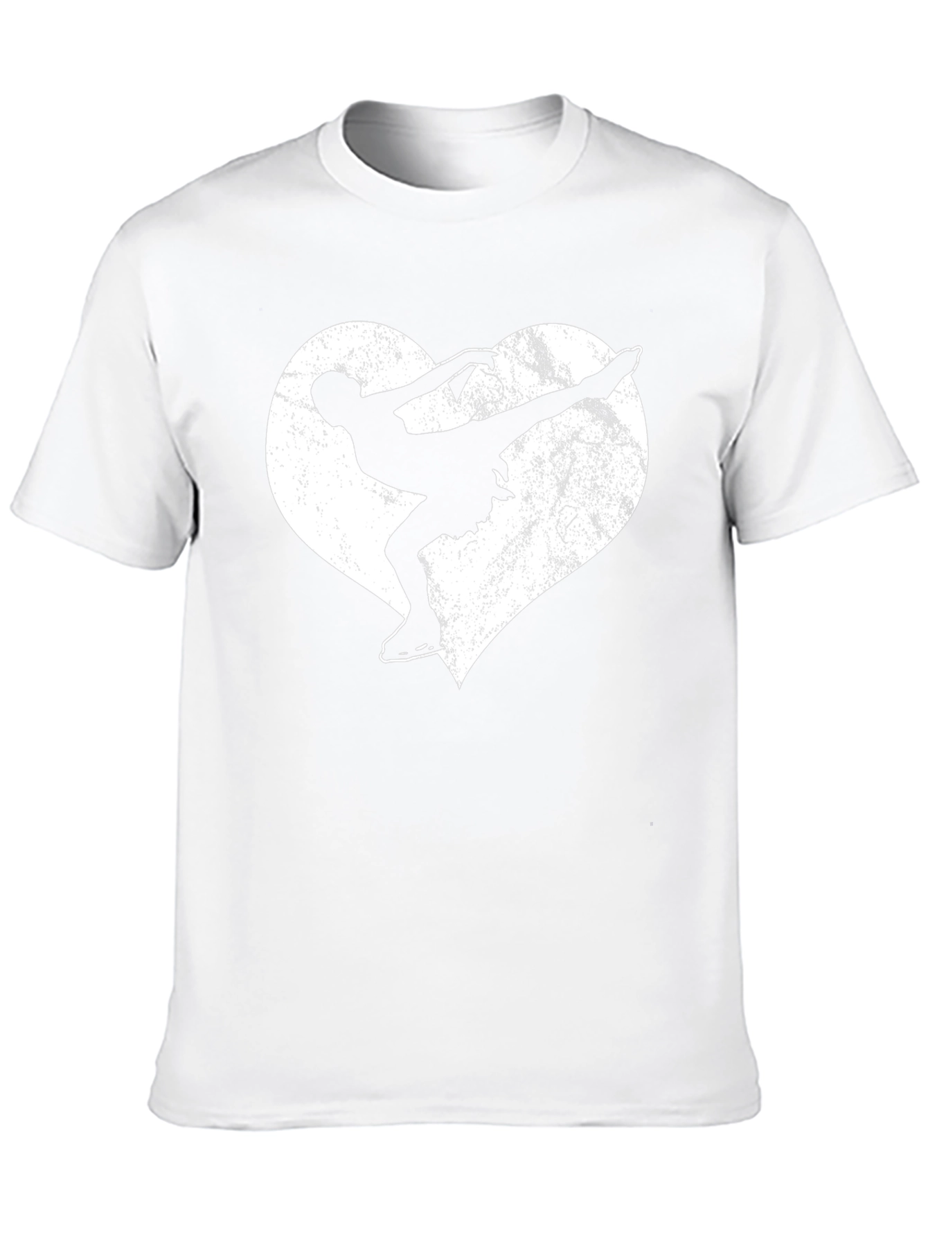 Figure Skating Heart Graphic Tee - Stylish Unisex T-Shirt