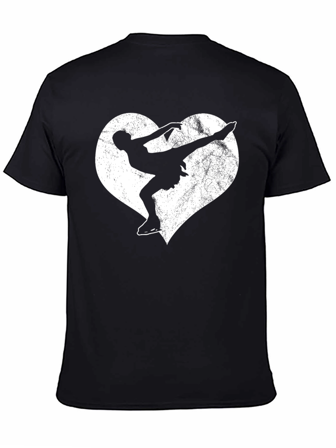 Figure Skating Heart Graphic Tee - Stylish Unisex T-Shirt