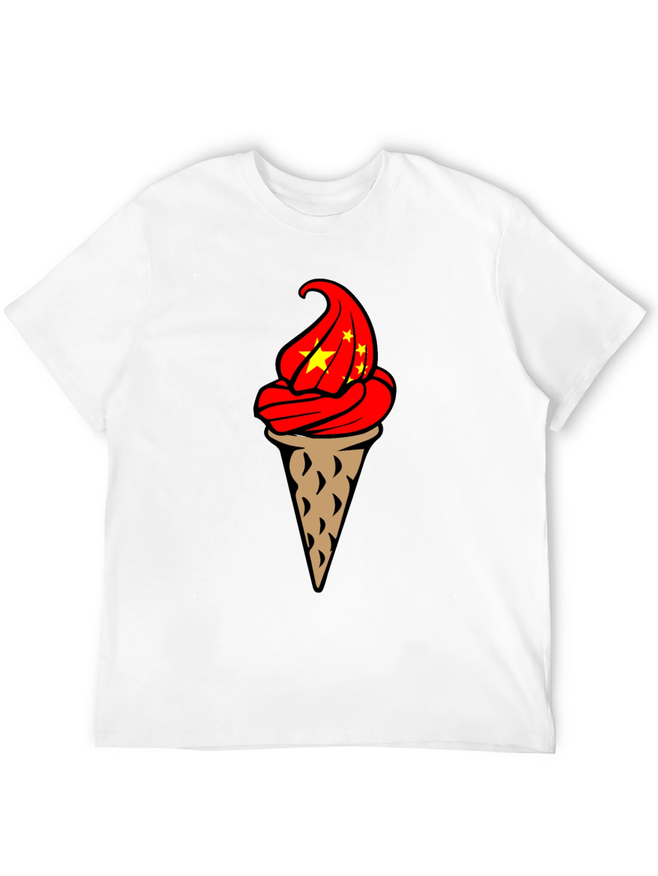 Ice Cream Cone Graphic T-Shirt - Novelty Design