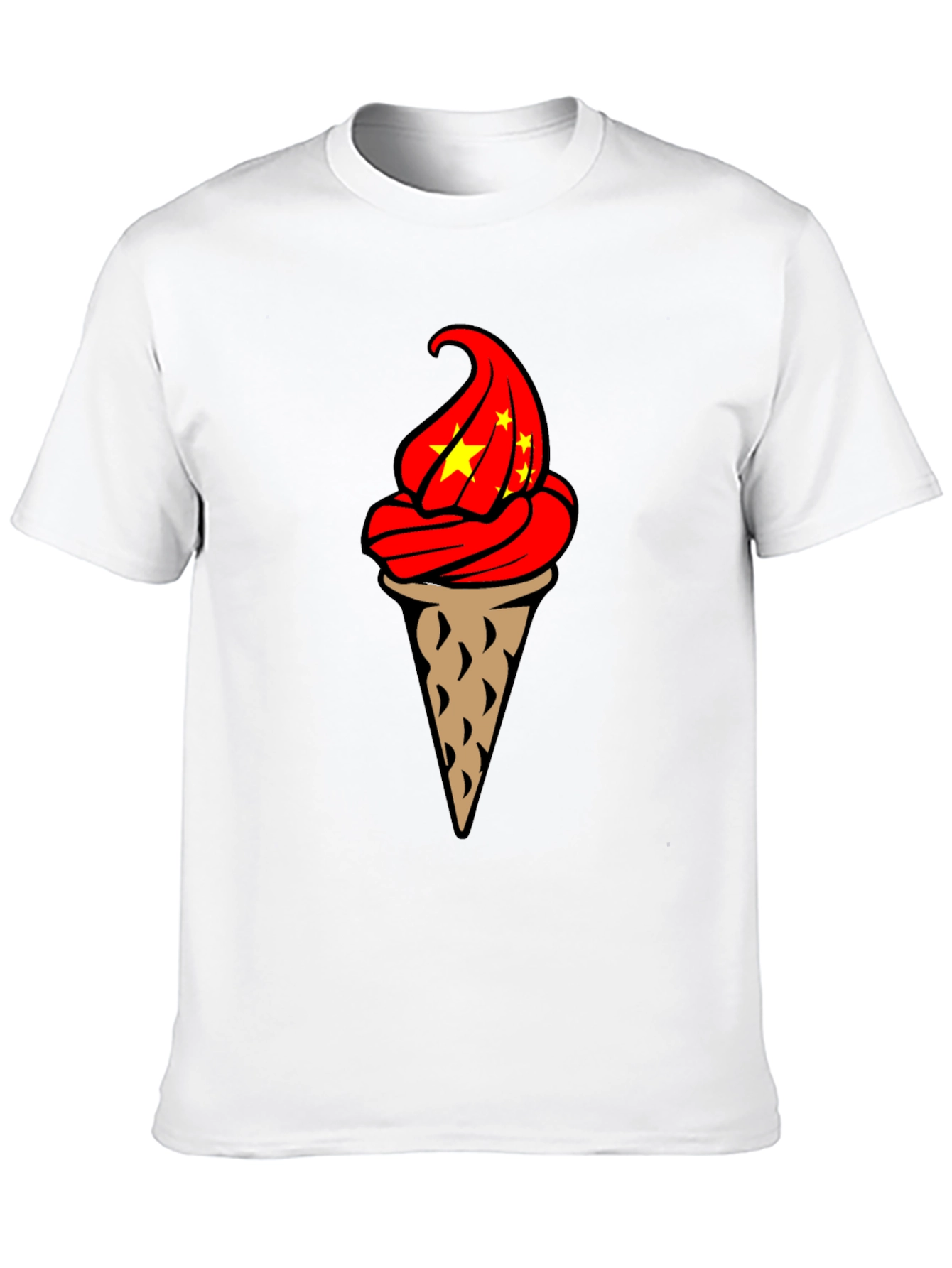 Ice Cream Cone Graphic T-Shirt - Novelty Design