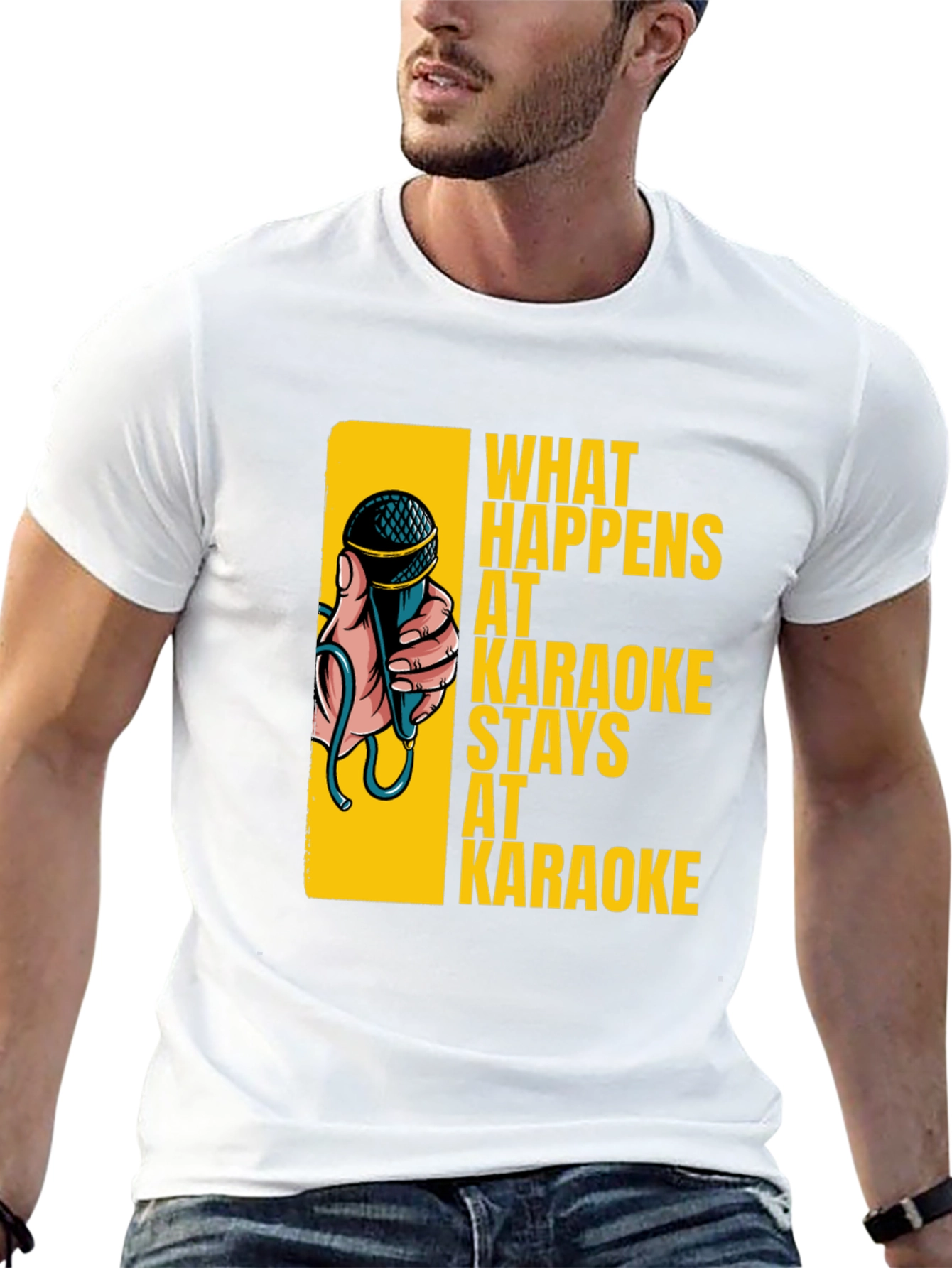 Karaoke T-Shirt: What Happens at Karaoke Stays at Karaoke
