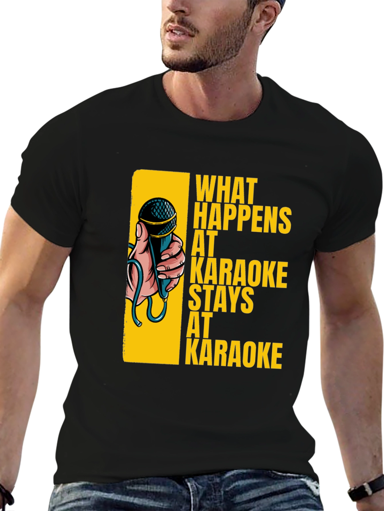 Karaoke T-Shirt: What Happens at Karaoke Stays at Karaoke