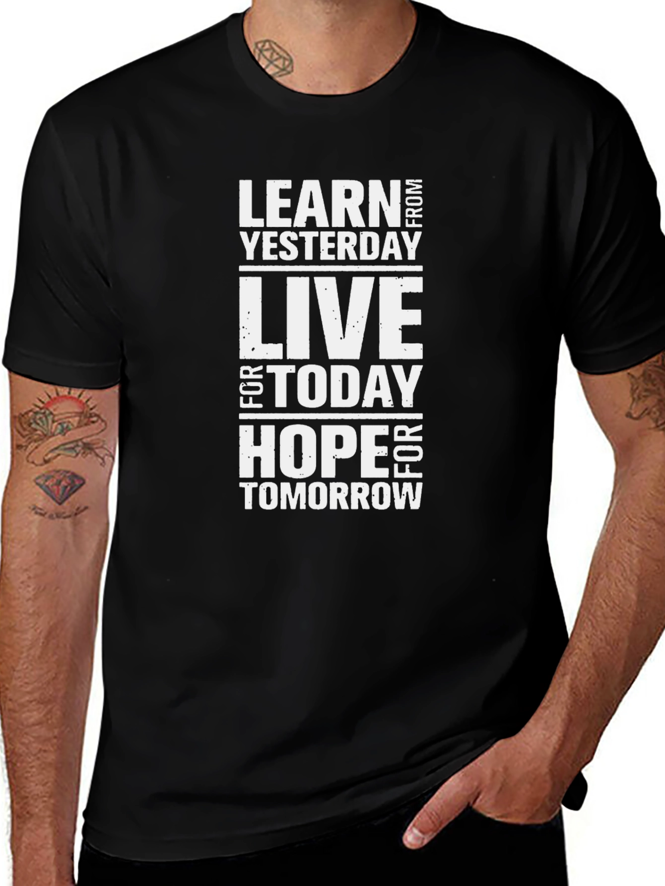 Learn Live Hope Graphic Tee - Motivational T-Shirt