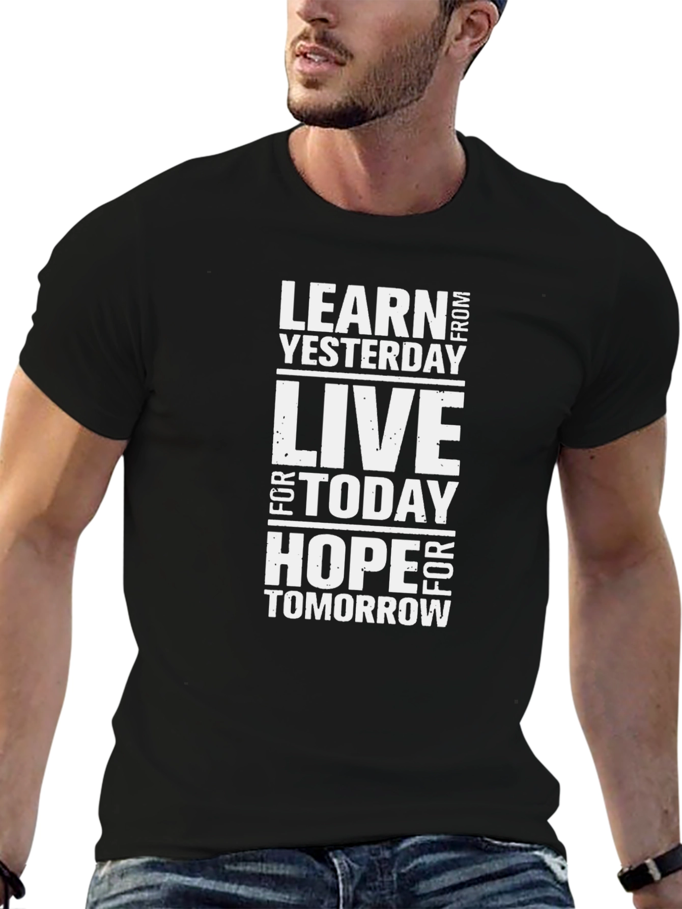 Learn Live Hope Graphic Tee - Motivational T-Shirt