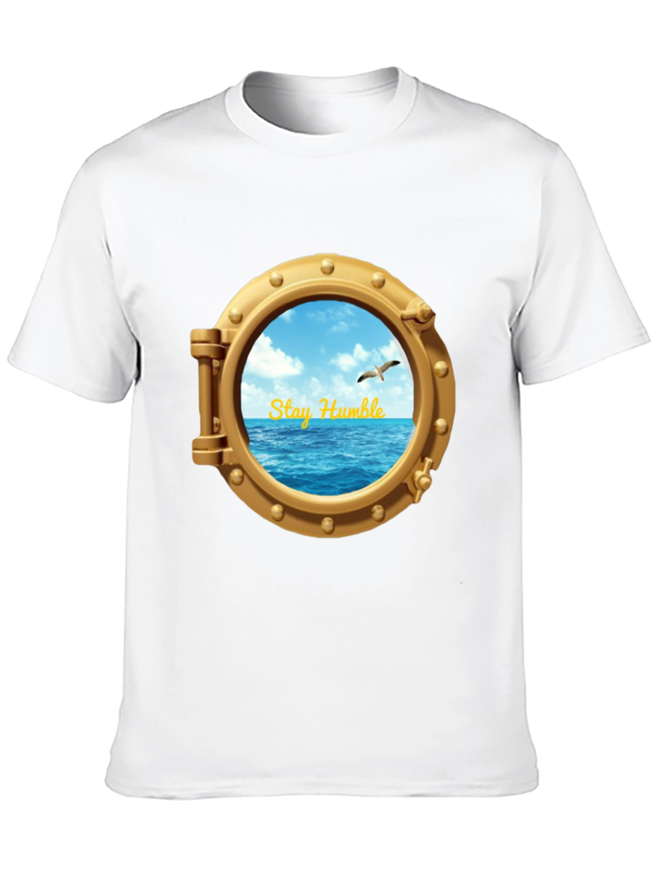 Stay Humble Porthole T-Shirt - Nautical Adventure Tee