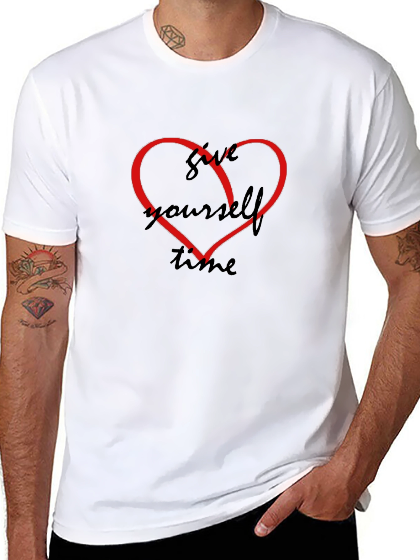 Give Yourself Time Heart Graphic T-Shirt