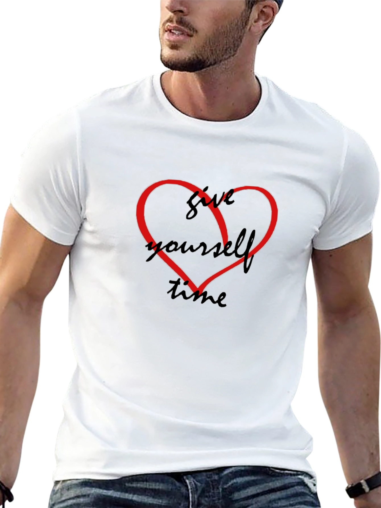 Give Yourself Time Heart Graphic T-Shirt