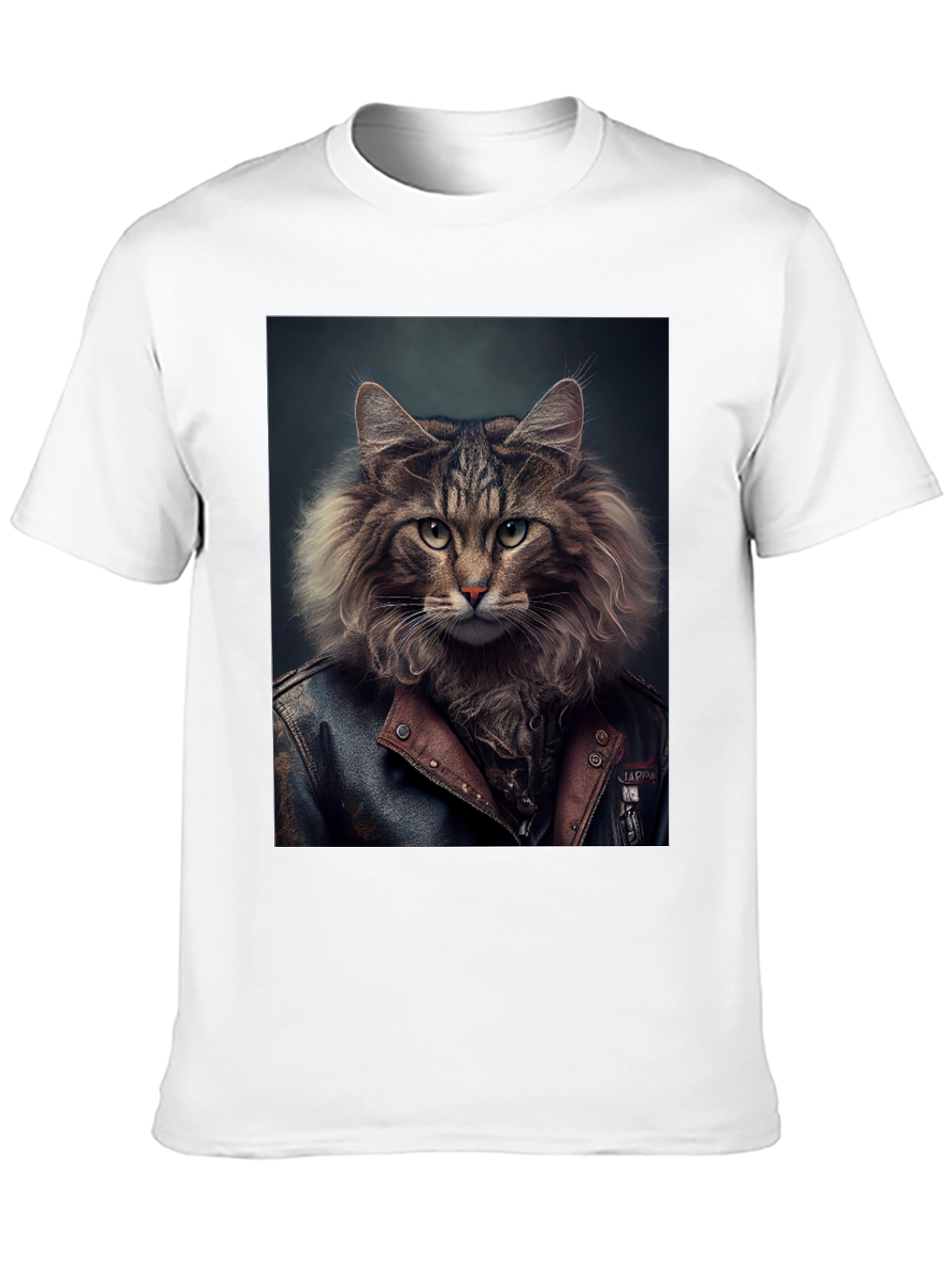 Cool Cat Biker T-Shirt - Unique Graphic Tee