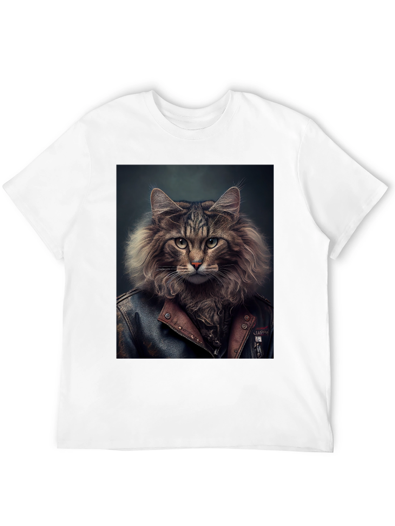 Cool Cat Biker T-Shirt - Unique Graphic Tee
