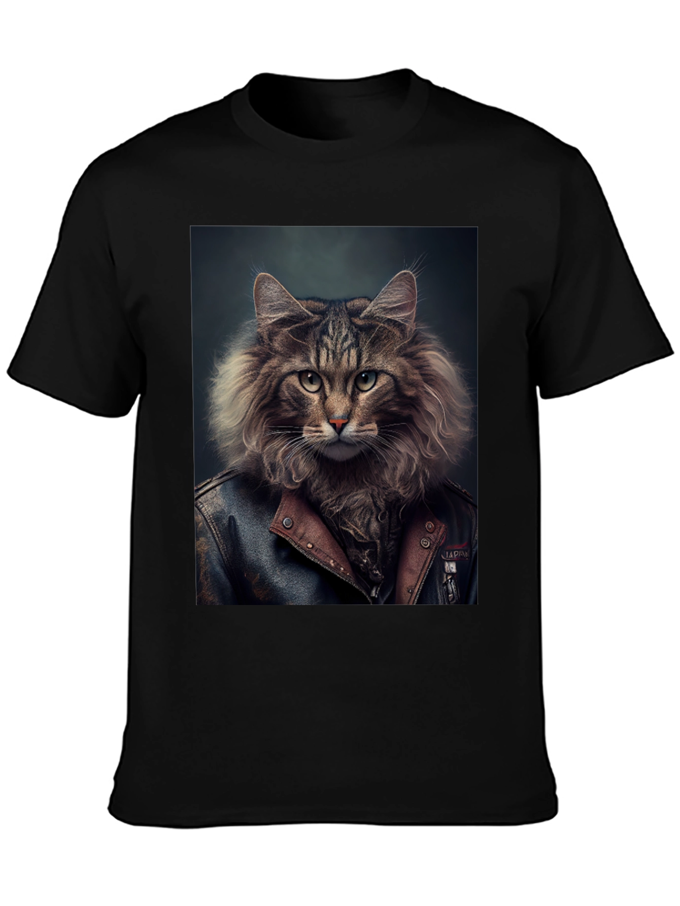 Cool Cat Biker T-Shirt - Unique Graphic Tee