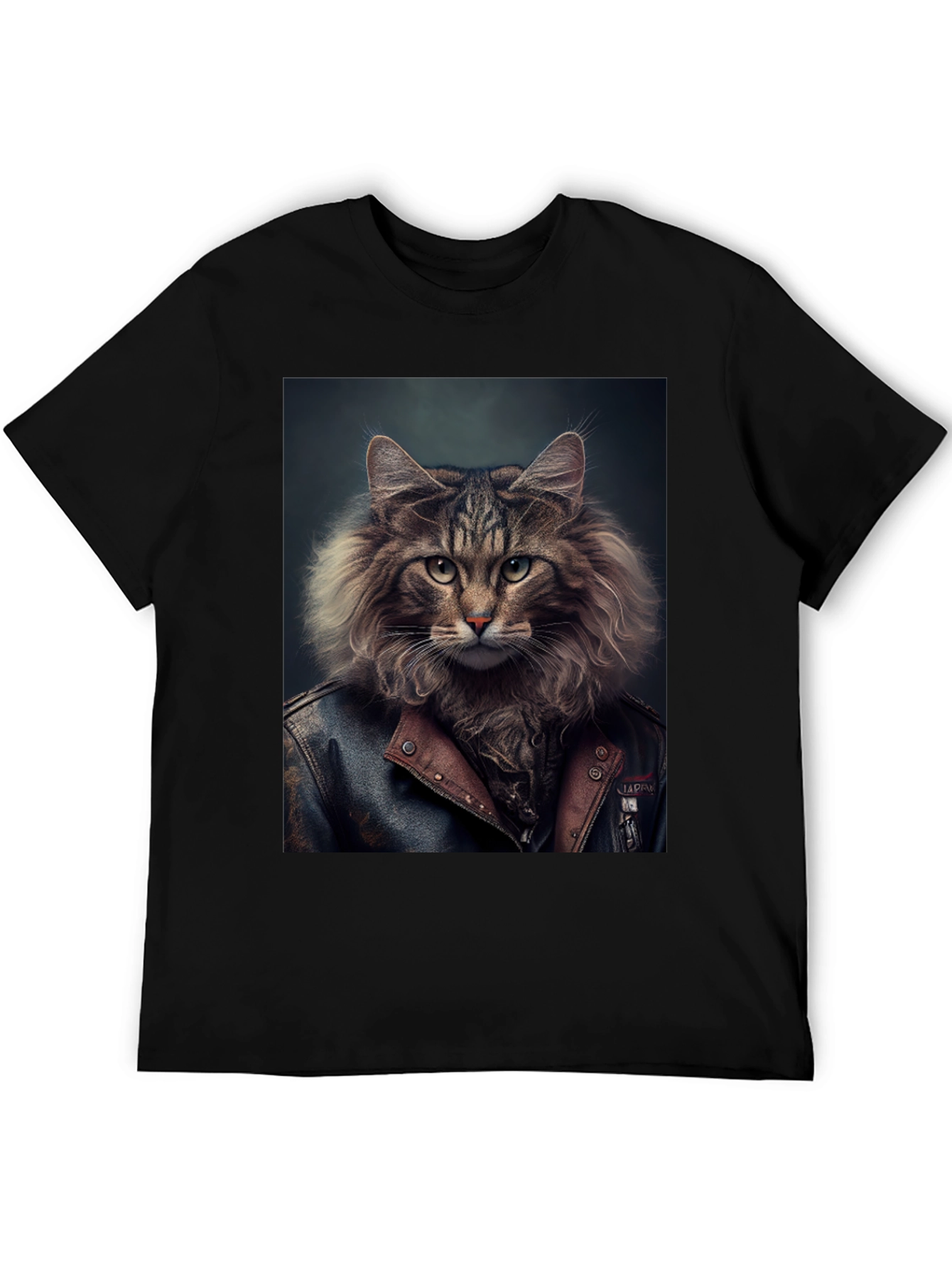 Cool Cat Biker T-Shirt - Unique Graphic Tee