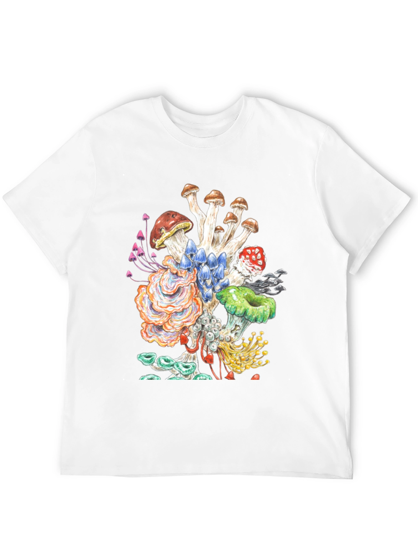 Mushroom Graphic Tee - Funky Nature Shirt