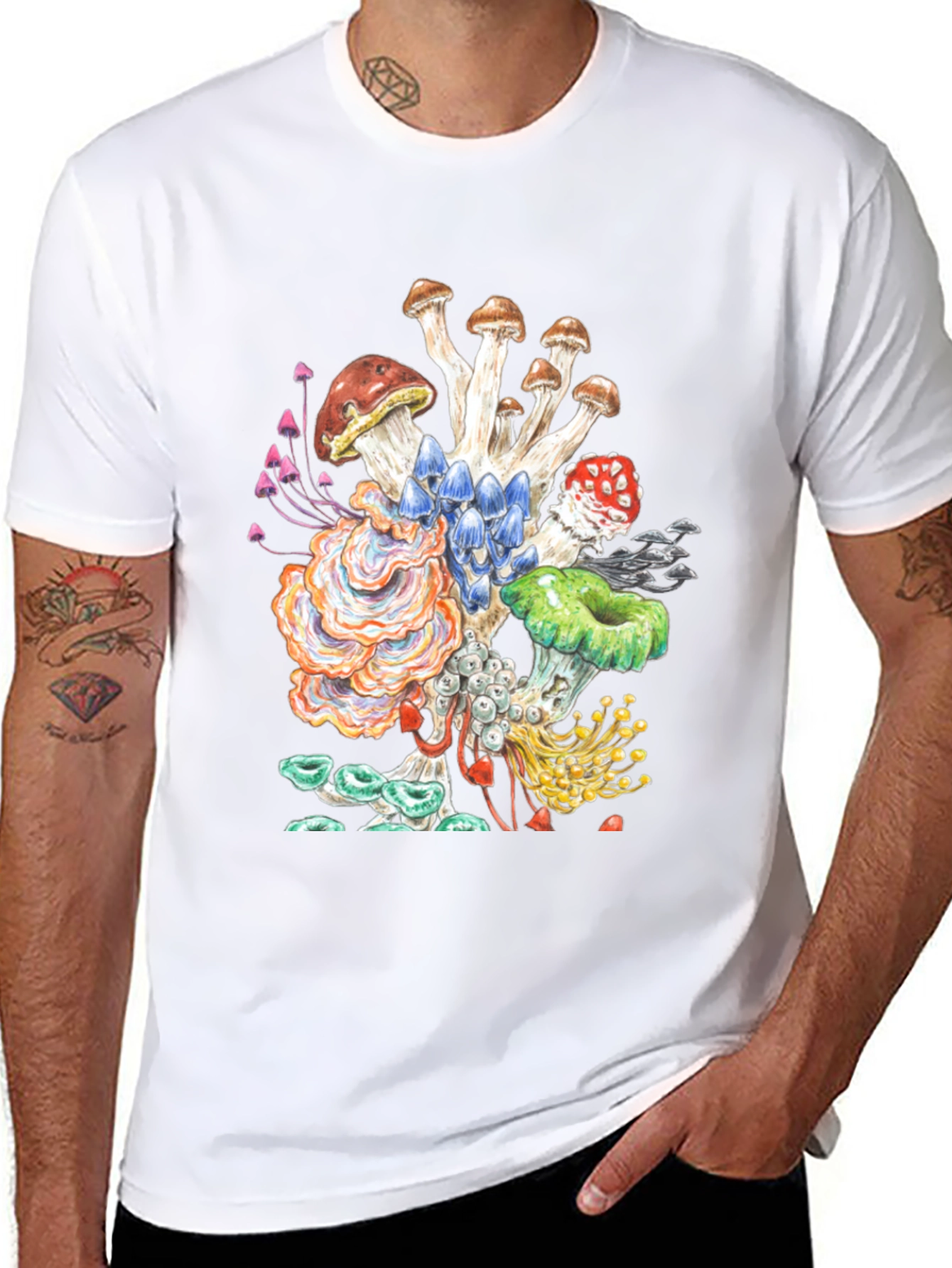 Mushroom Graphic Tee - Funky Nature Shirt