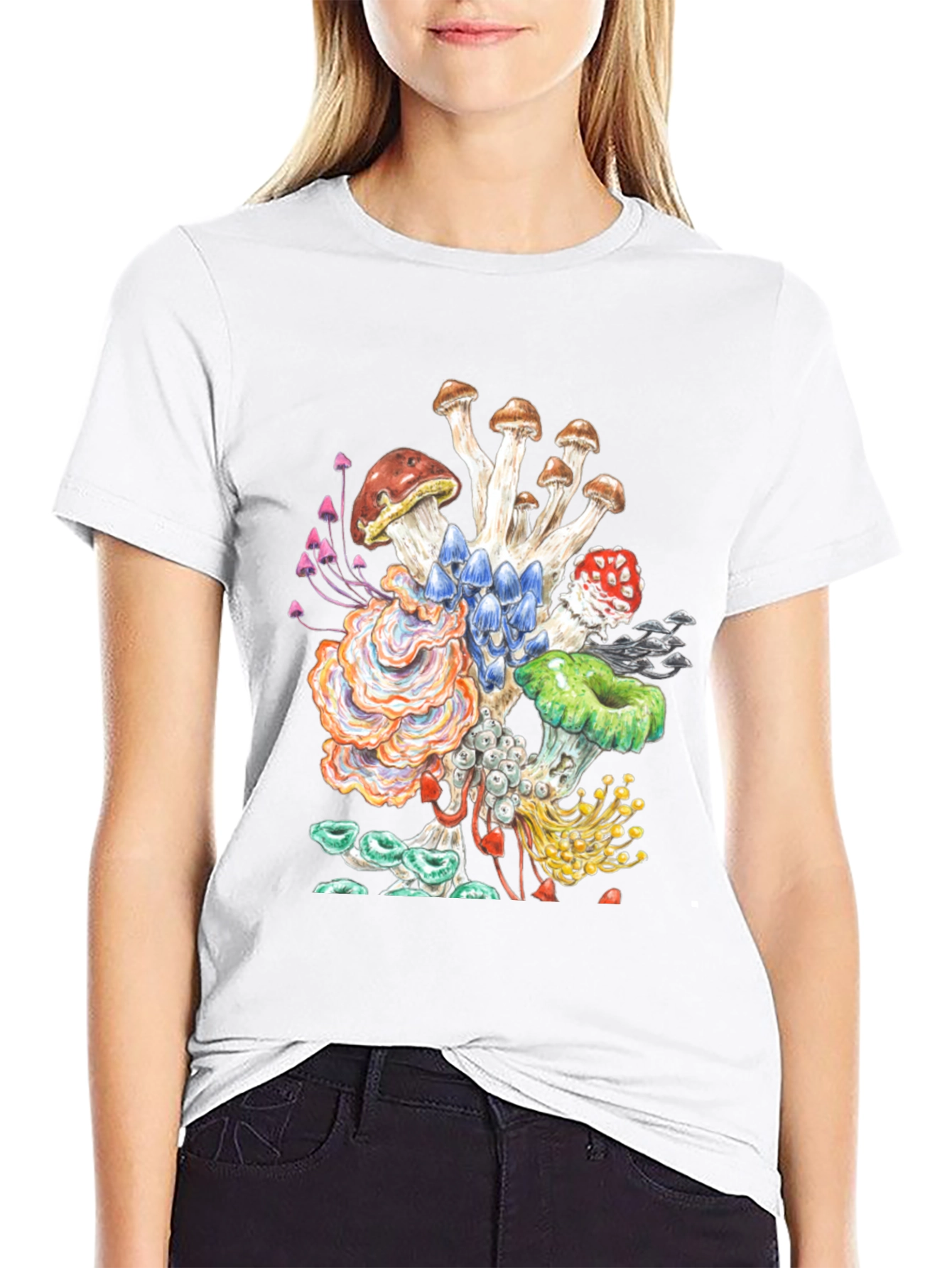 Mushroom Graphic Tee - Funky Nature Shirt