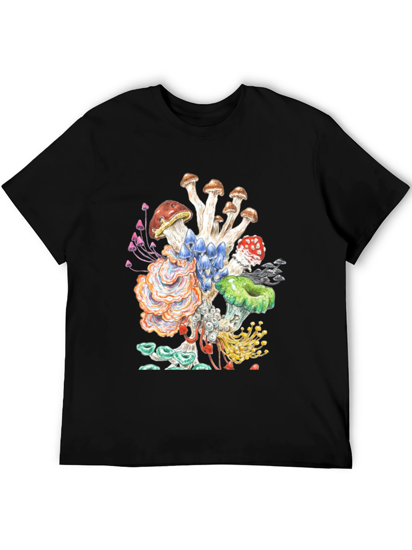 Mushroom Graphic Tee - Funky Nature Shirt