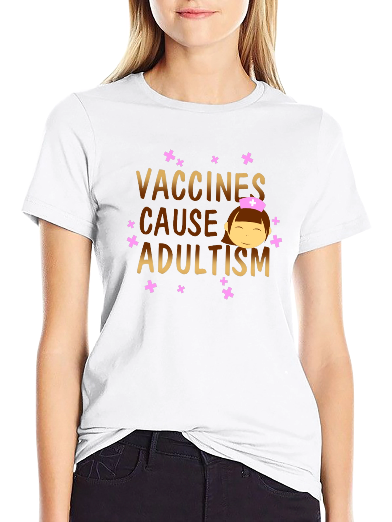 Vaccines Cause Adultism Graphic T-Shirt
