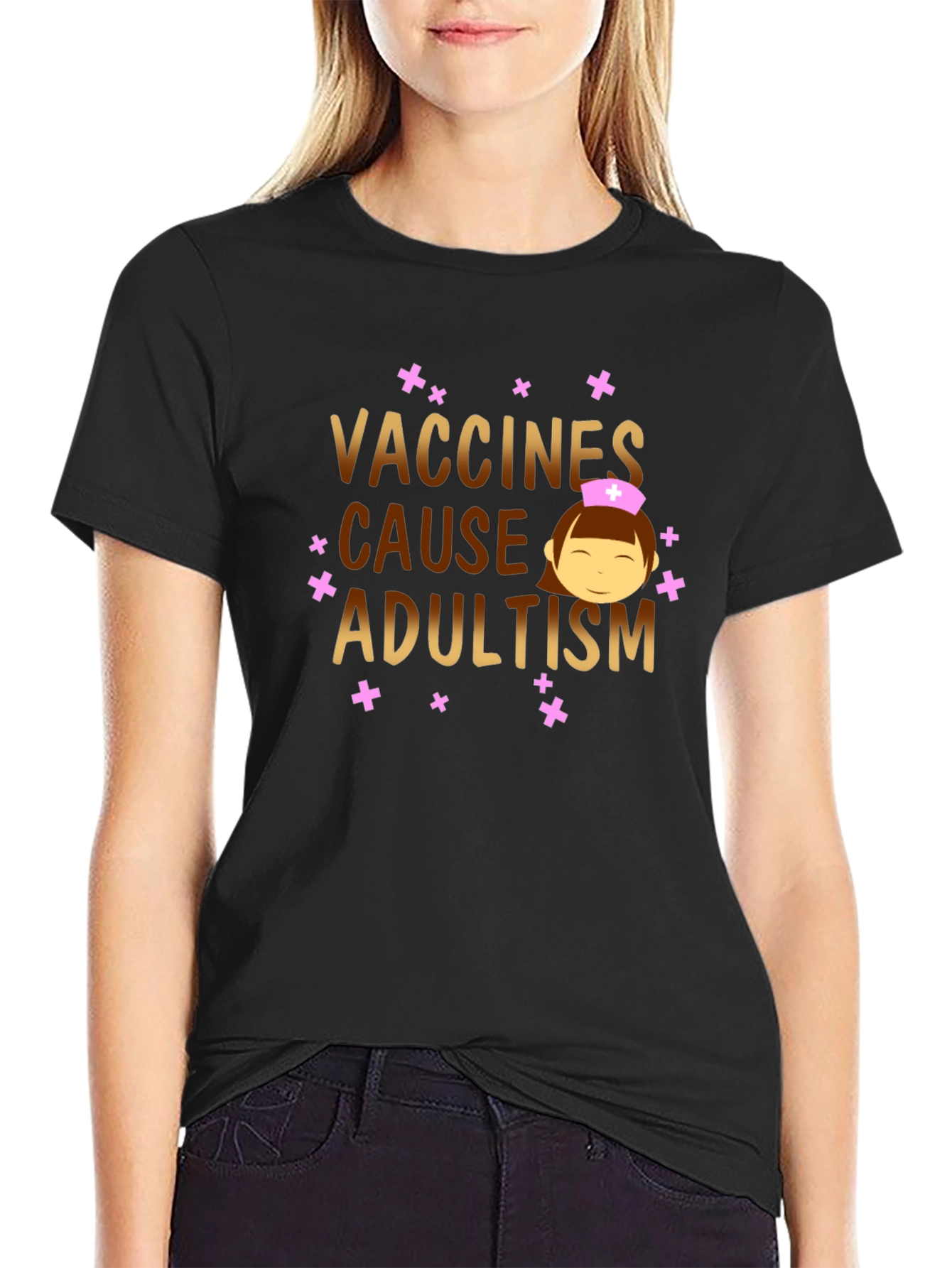 Vaccines Cause Adultism Graphic T-Shirt