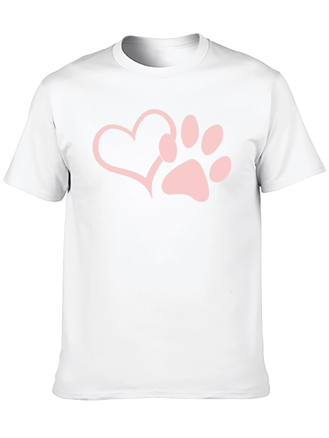 Paw Print Heart T-Shirt - Dog Lover Tee
