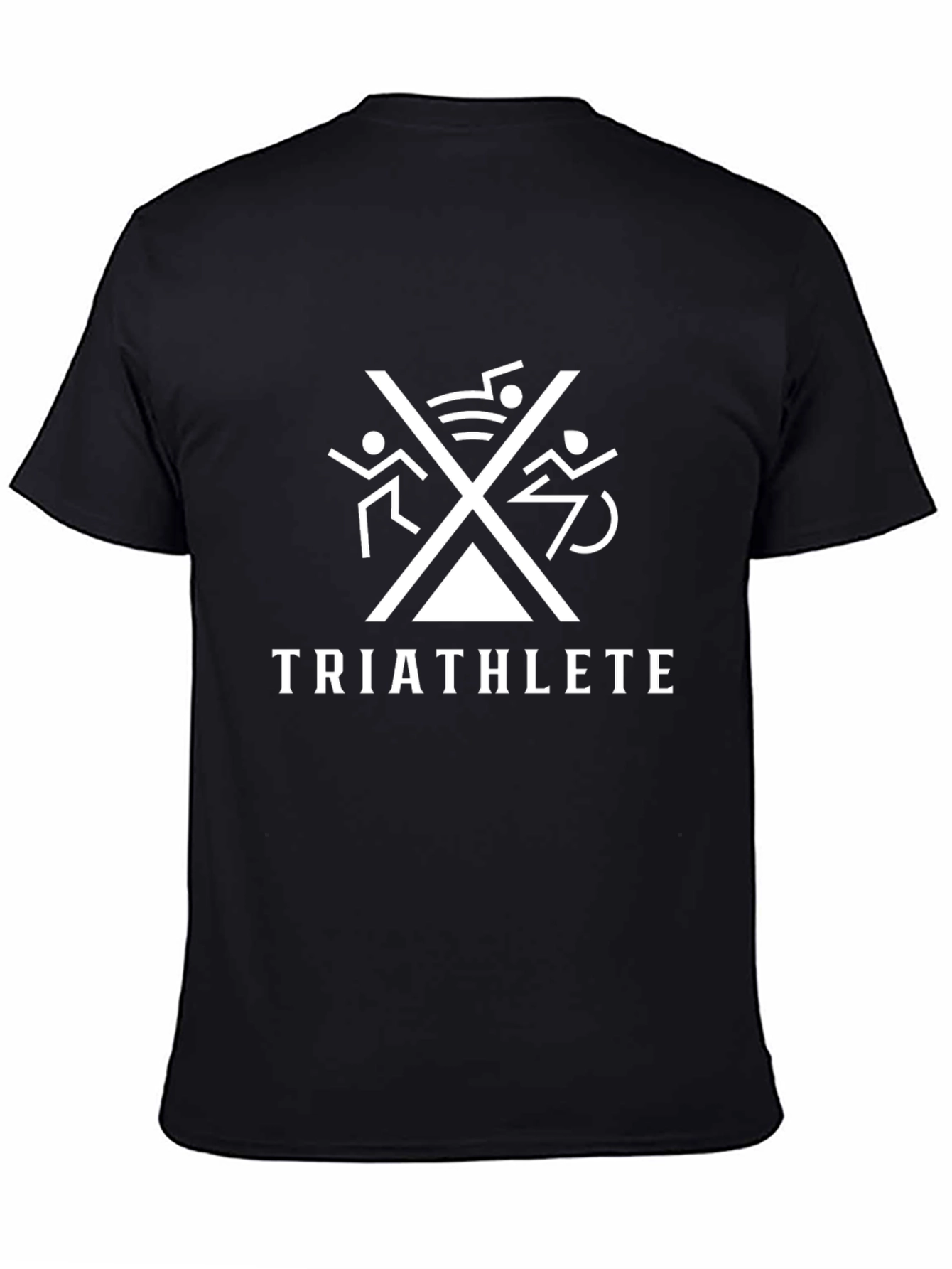 Triathlete Graphic Tee - Black Sports T-Shirt