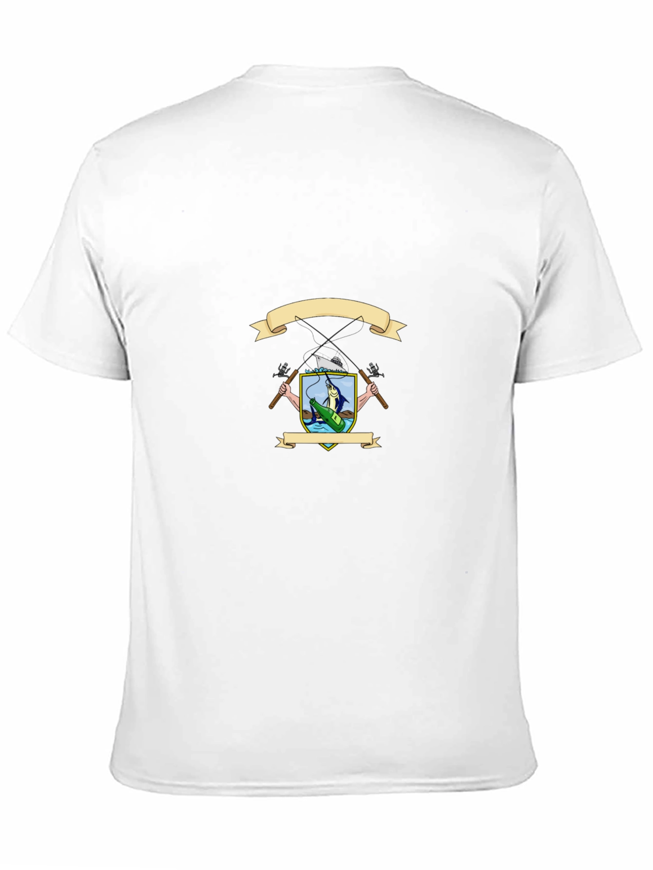 Fishing Crest Graphic T-Shirt - Black