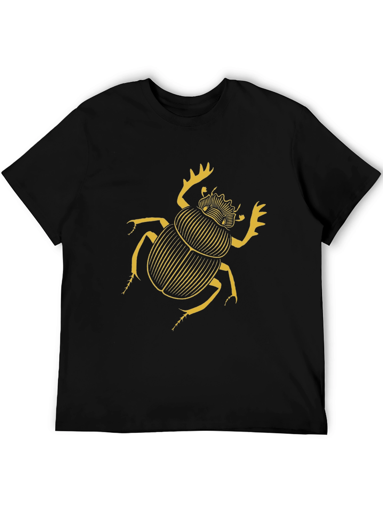 Scarab Beetle Graphic T-Shirt - Black Cotton Tee