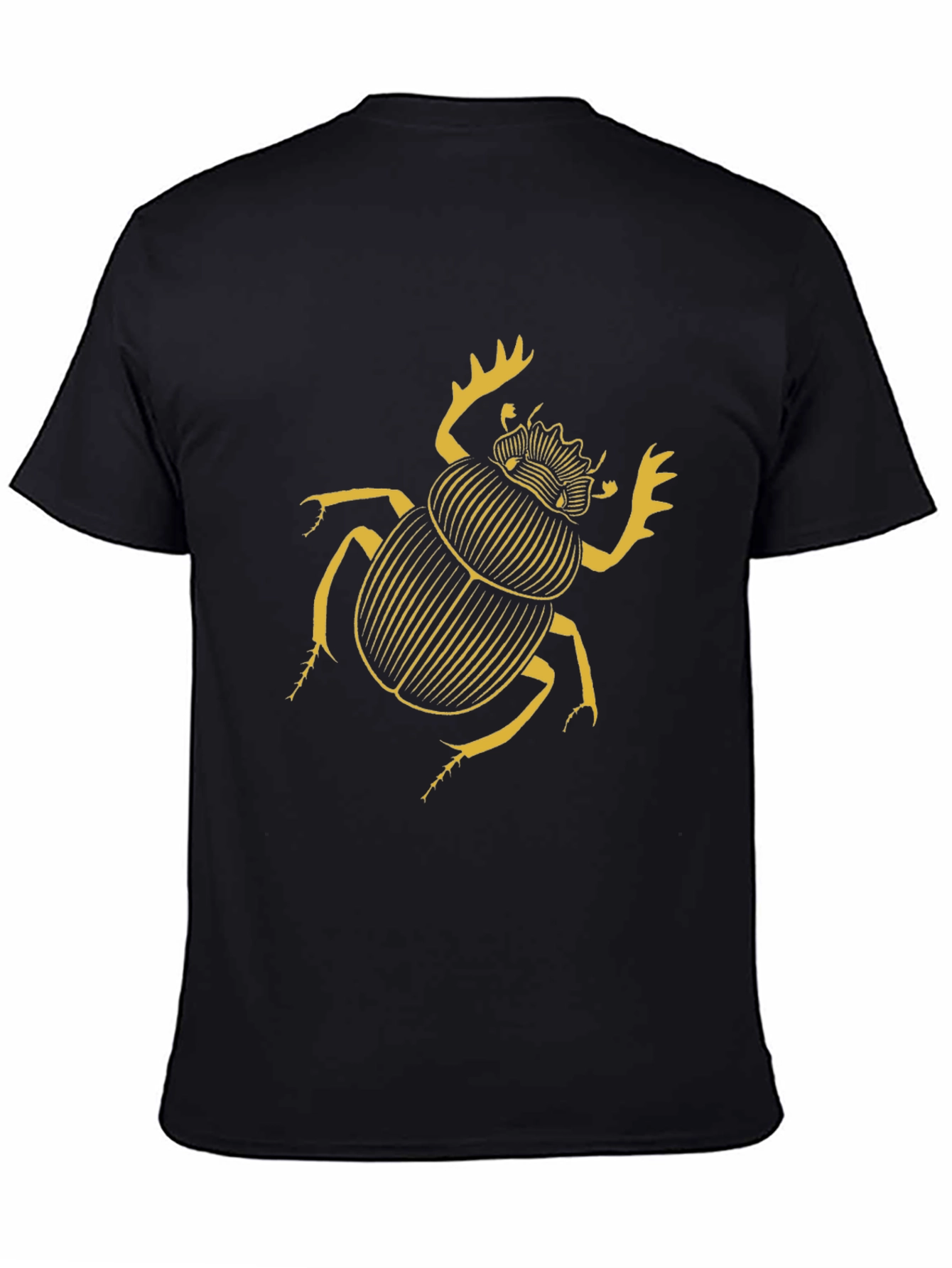 Scarab Beetle Graphic T-Shirt - Black Cotton Tee