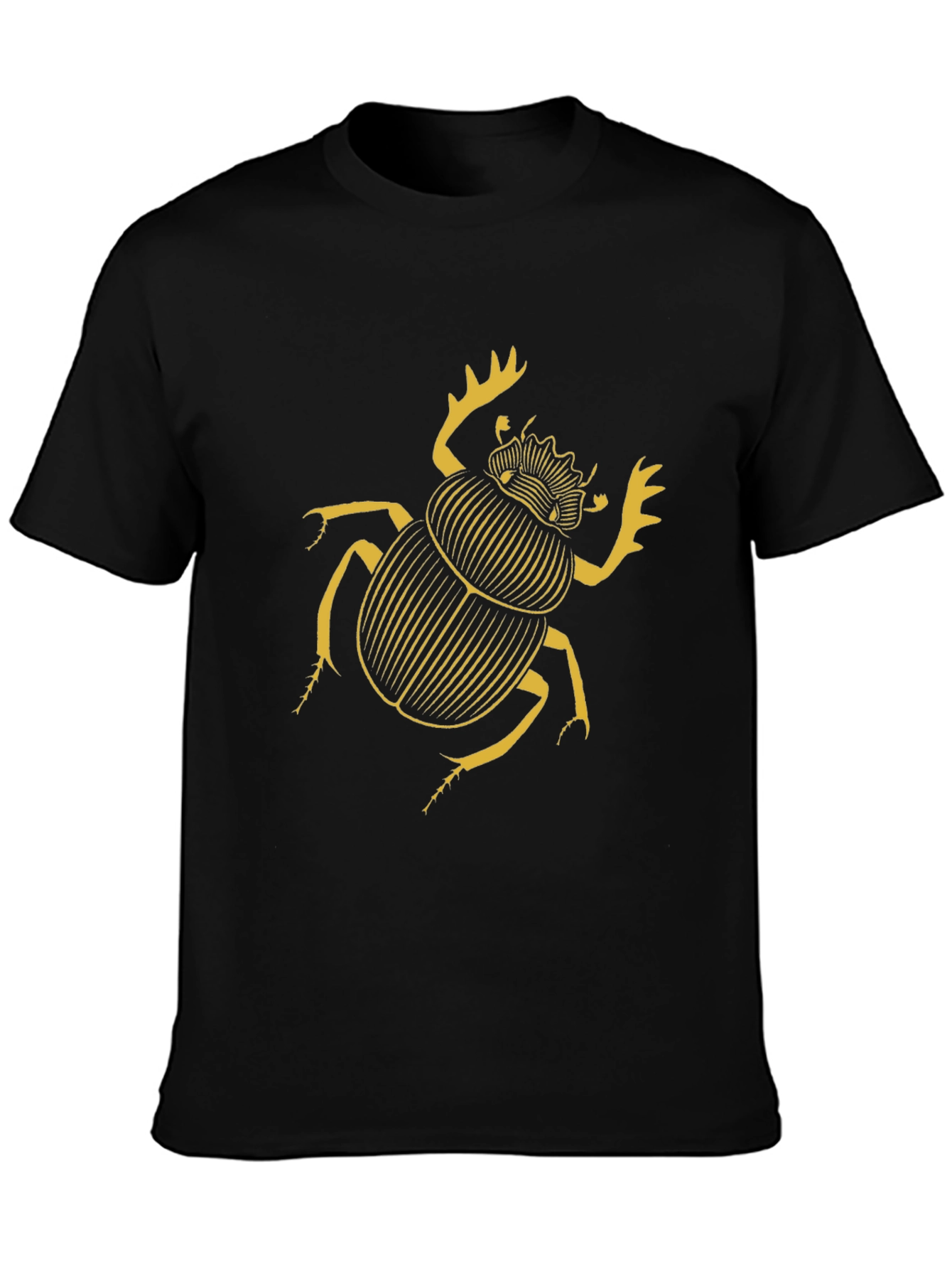Scarab Beetle Graphic T-Shirt - Black Cotton Tee