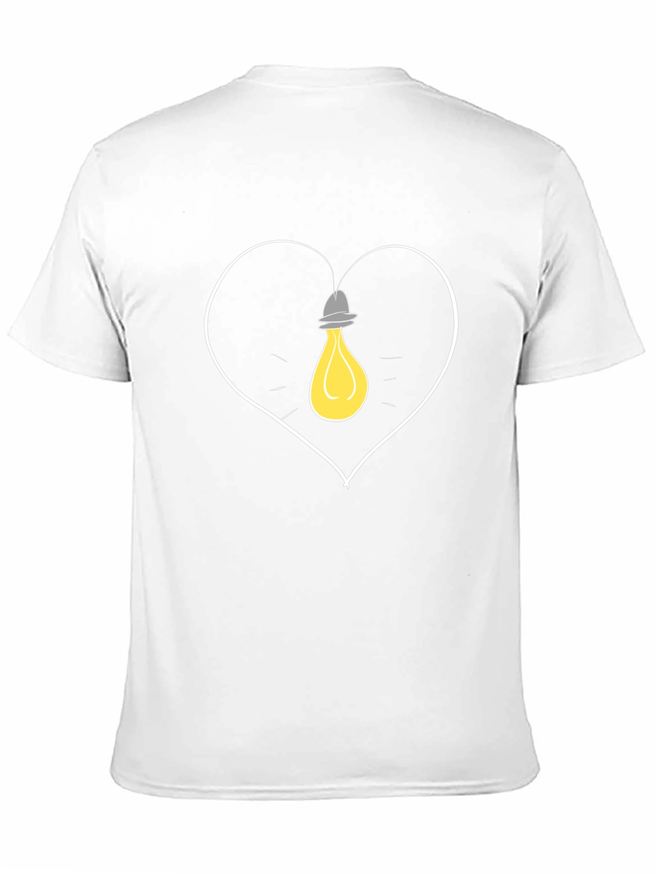 Heart Lightbulb Graphic Tee - Black