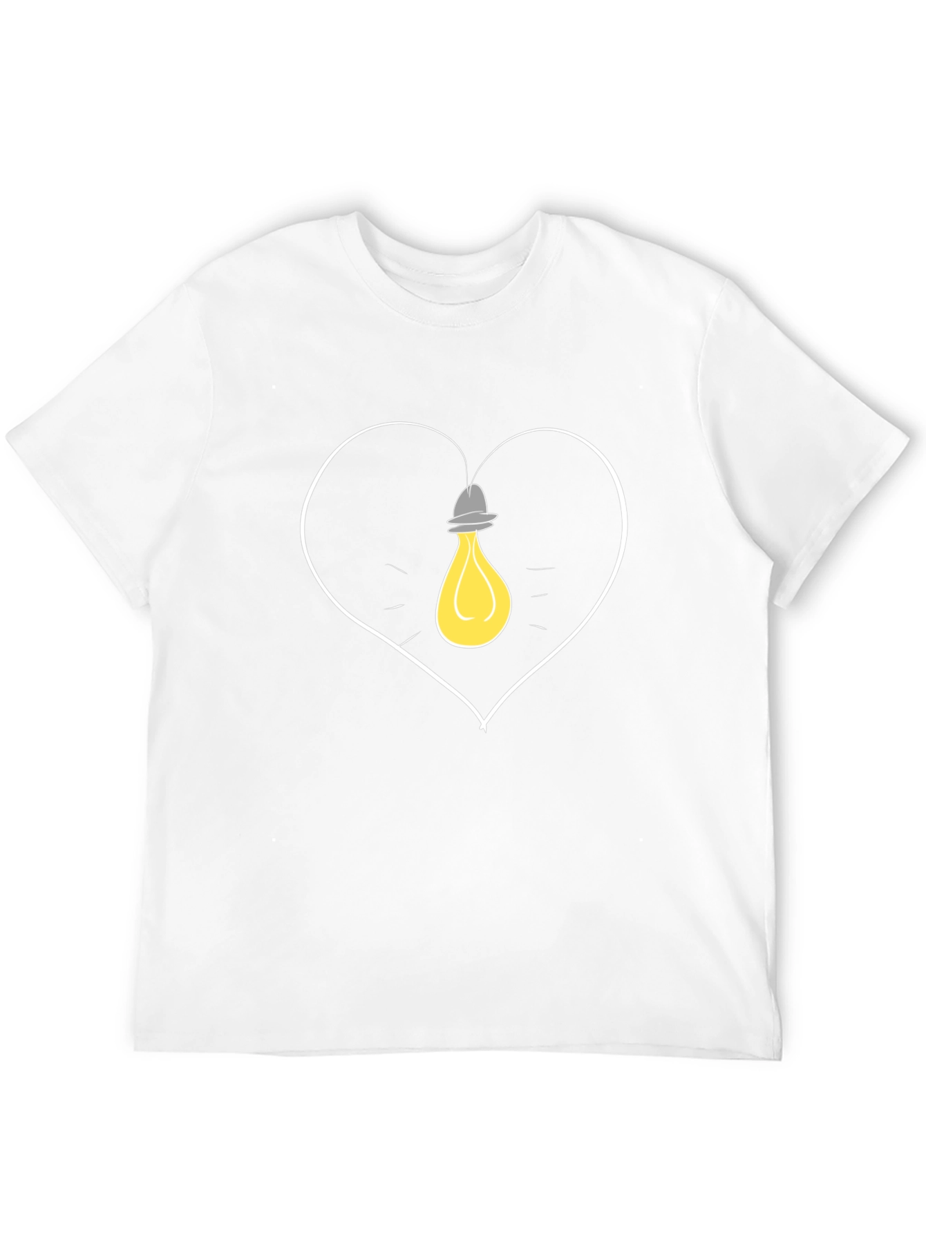 Heart Lightbulb Graphic Tee - Black