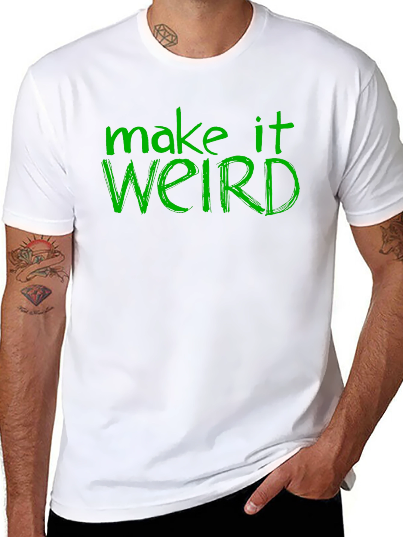 Make It Weird Black Graphic Tee